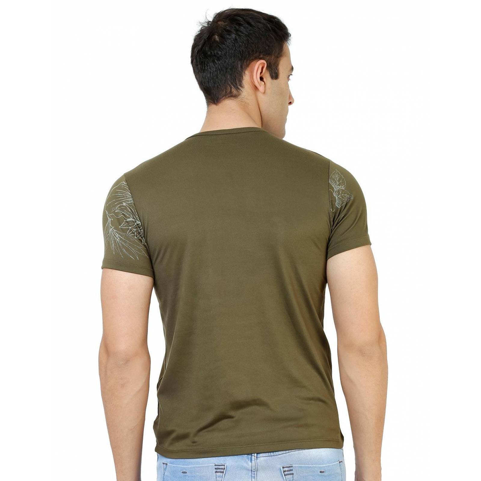 Playera Moda Hombre Salvaje Tentación Olivo 70503425 Spandex 