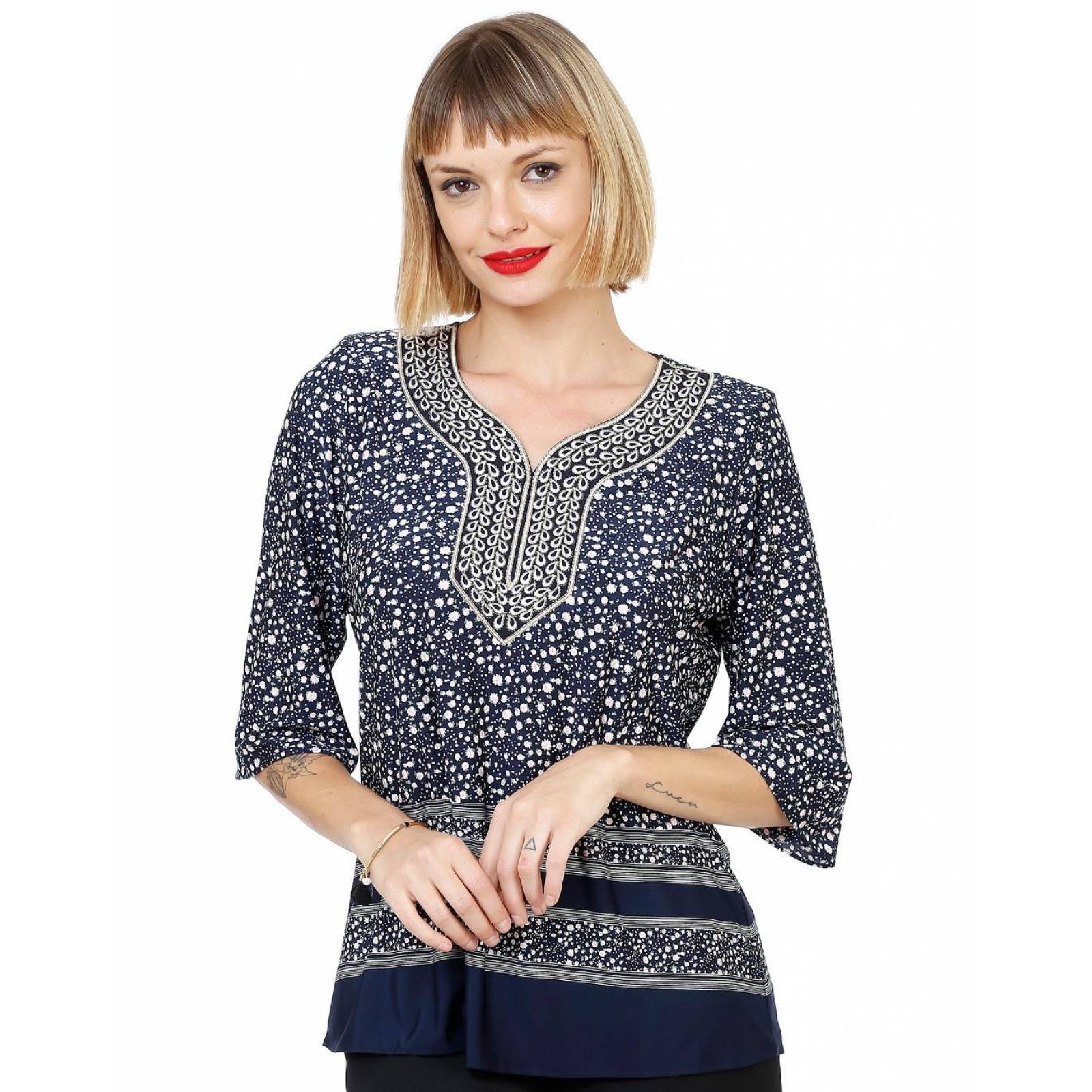 Blusa Mujer Paloma Marino 56403408 Spandex – stfashion.mx