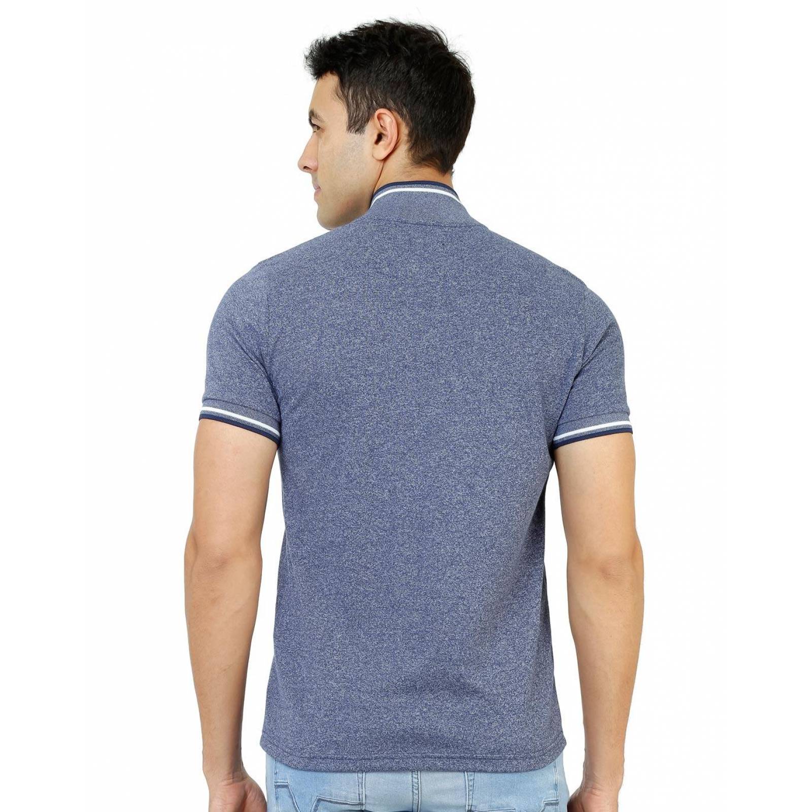 Playera Moda Hombre Silver Plate Marino 60203407 Piqué 