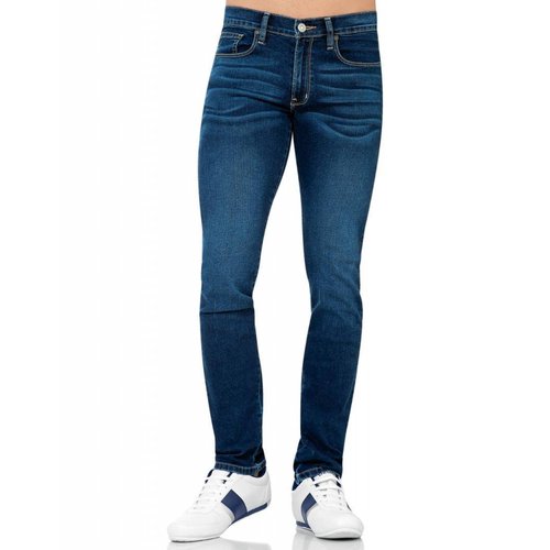 Jeans Básico Hombre Oggi Blue 59103300 Mezclilla Stretch 