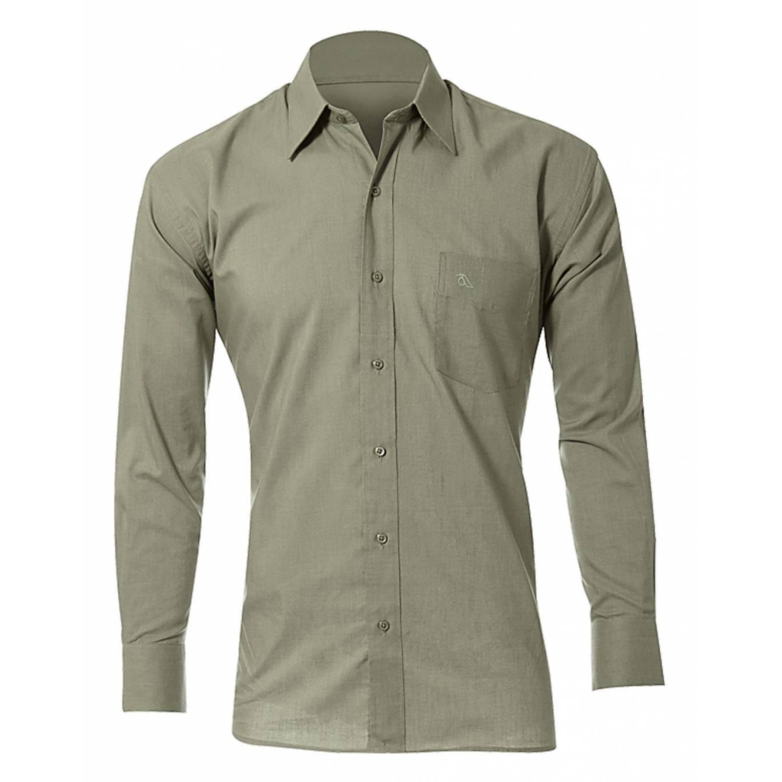 Camisa Vestir Hombre Aristos Musgo 56100081 Algodón Poliéster 