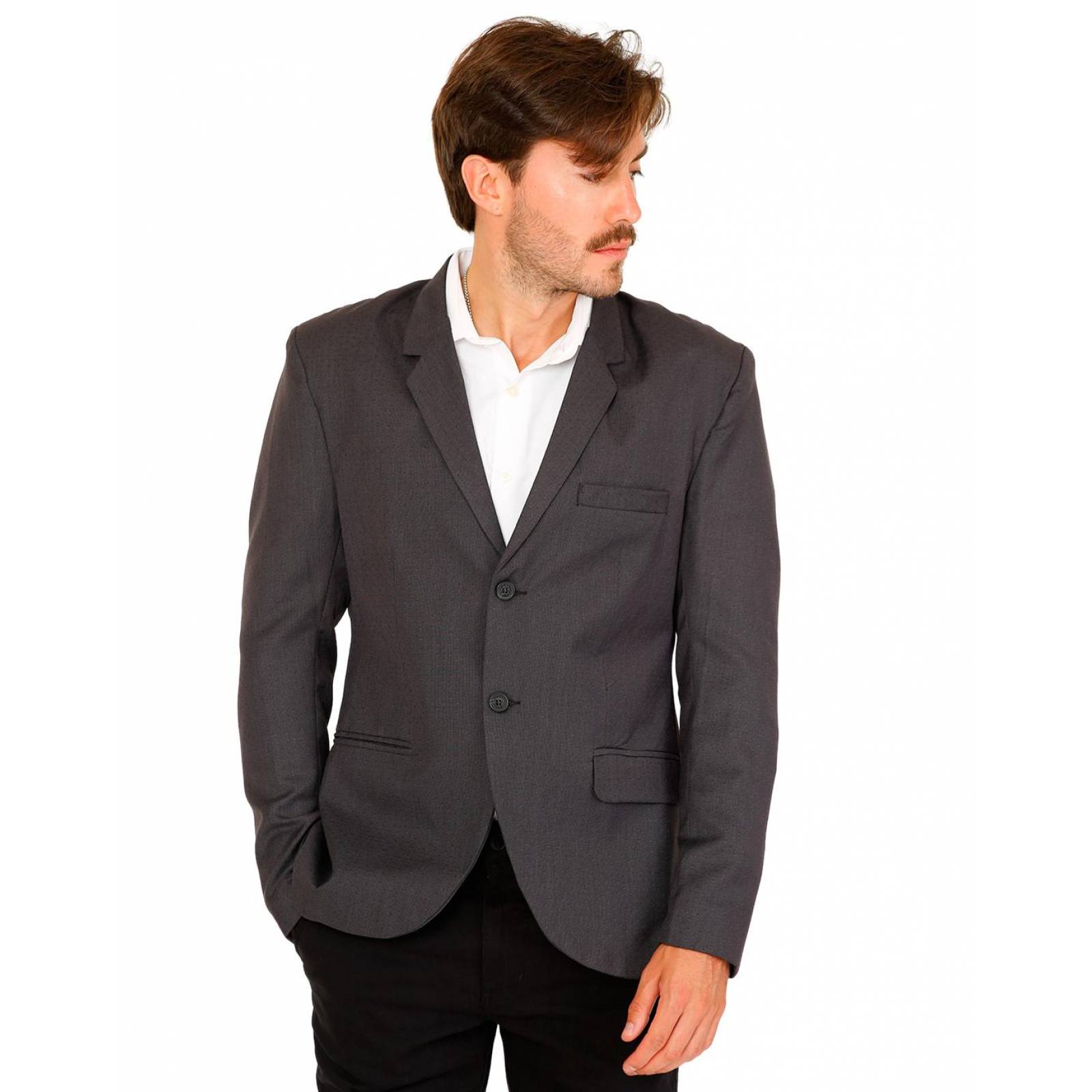 Saco Por Salvaje Tentación Hombre Gris Oxford Fantasia Algodón