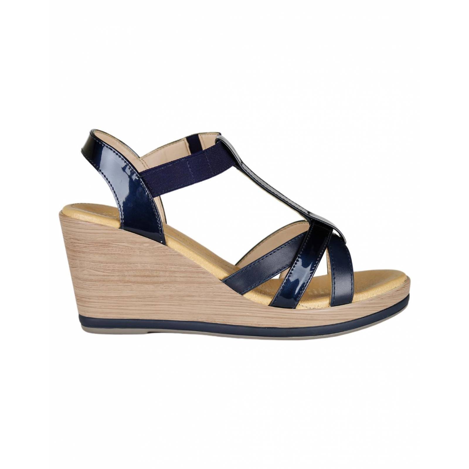 Sandalia Moda Mujer Flexi Azul 02503258 Piel 