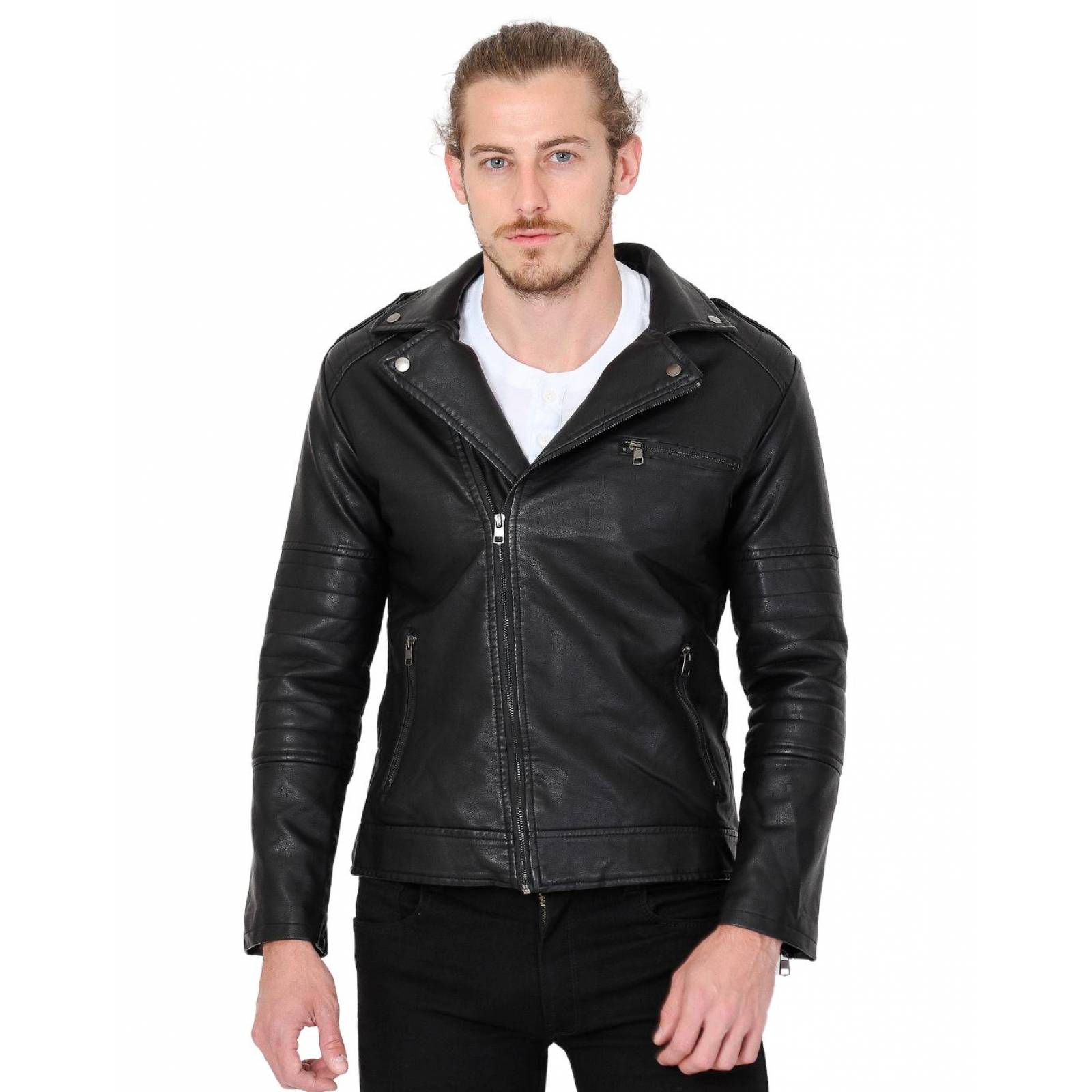 Chamarra Hombre Roosevelt Negro 50103613 Vini Piel