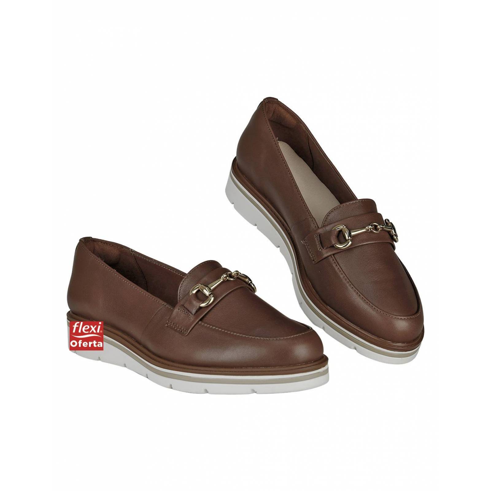 Zapato Casual Mujer Flexi Cafe 02503290 Piel