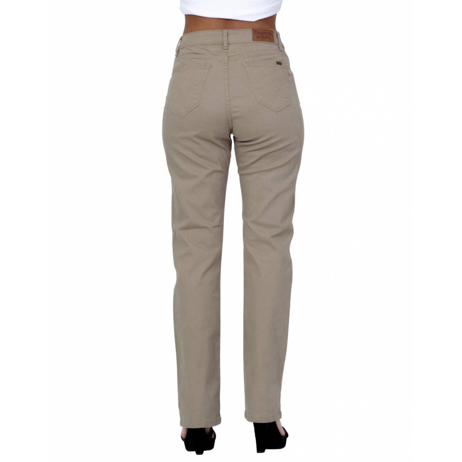 Pantalón Casual Mujer Dayana Beige 50803609 Gabardina Stretch 