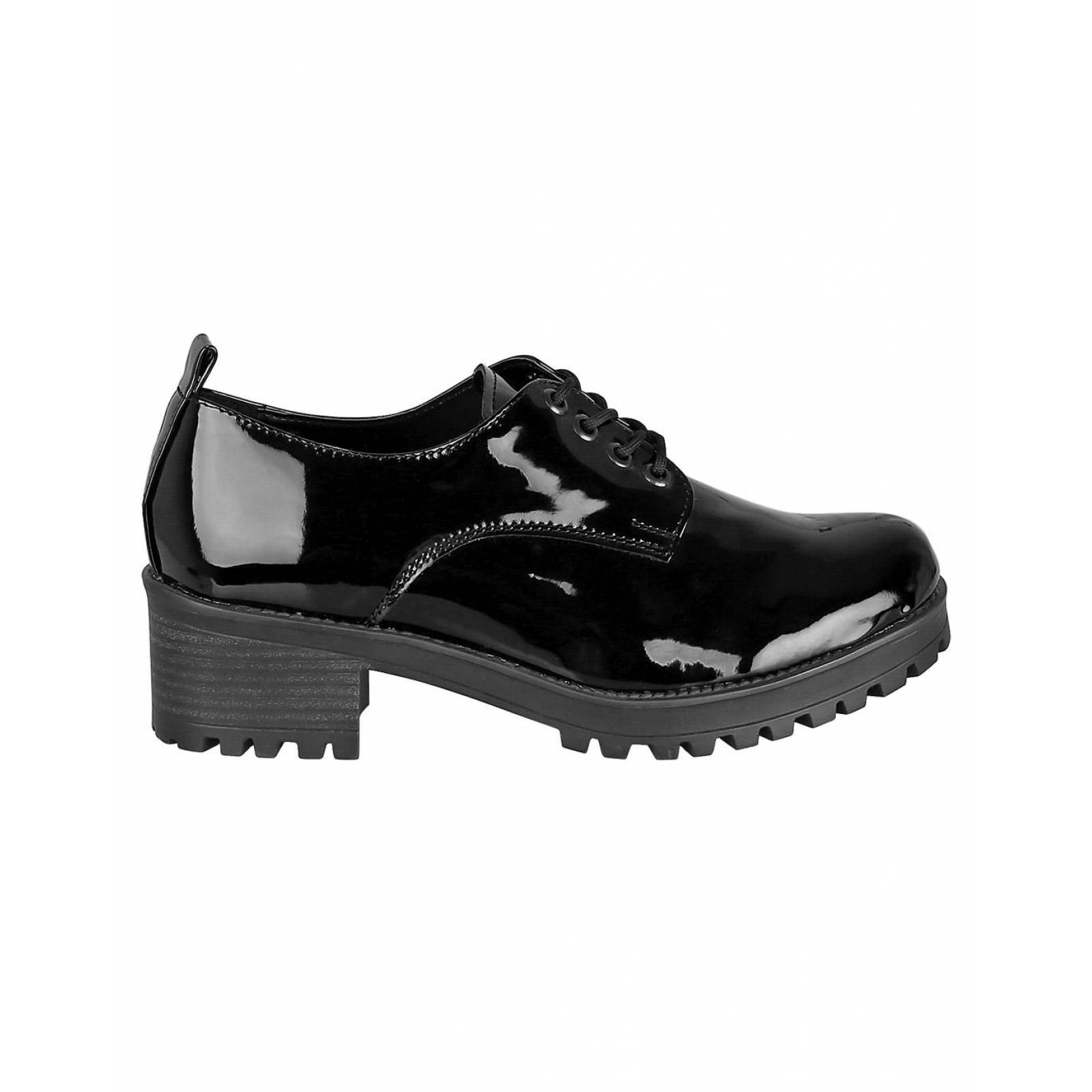 Zapato Casual Mujer Capa De Ozono Negro 00403109 Tipo Charol 