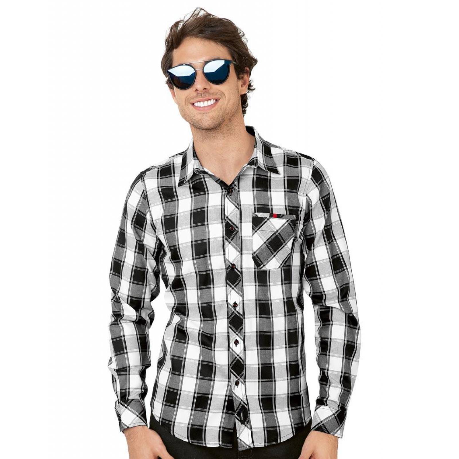 Camisa Casual Hombre Furor Blanco 62105307 Algodón 