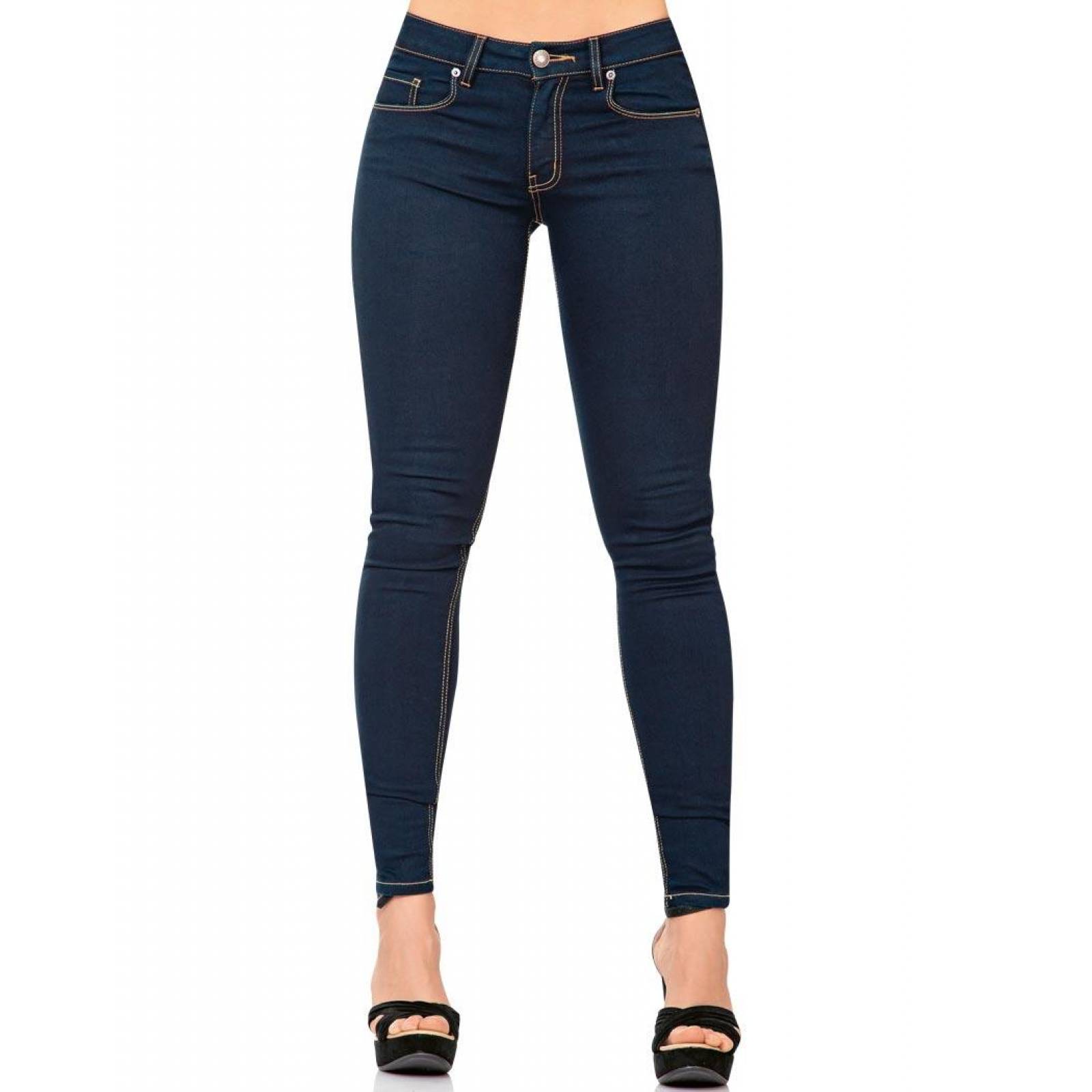 Jeans Básico Mujer Oggi Satin 59101927 Mezclilla Stretch 3334