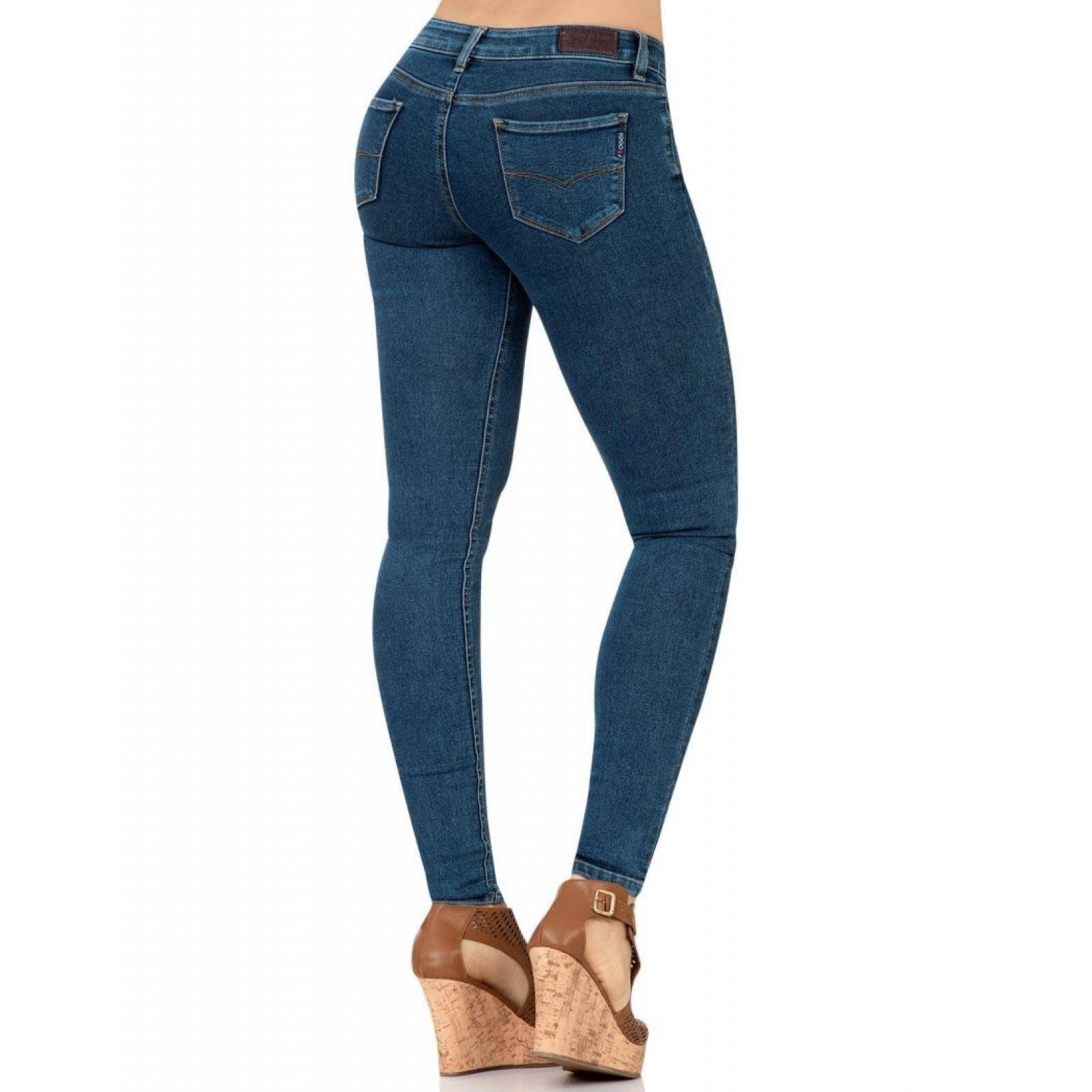 Jeans Básico Mujer Stfashion Gris 51003814 Mezclilla Stretch
