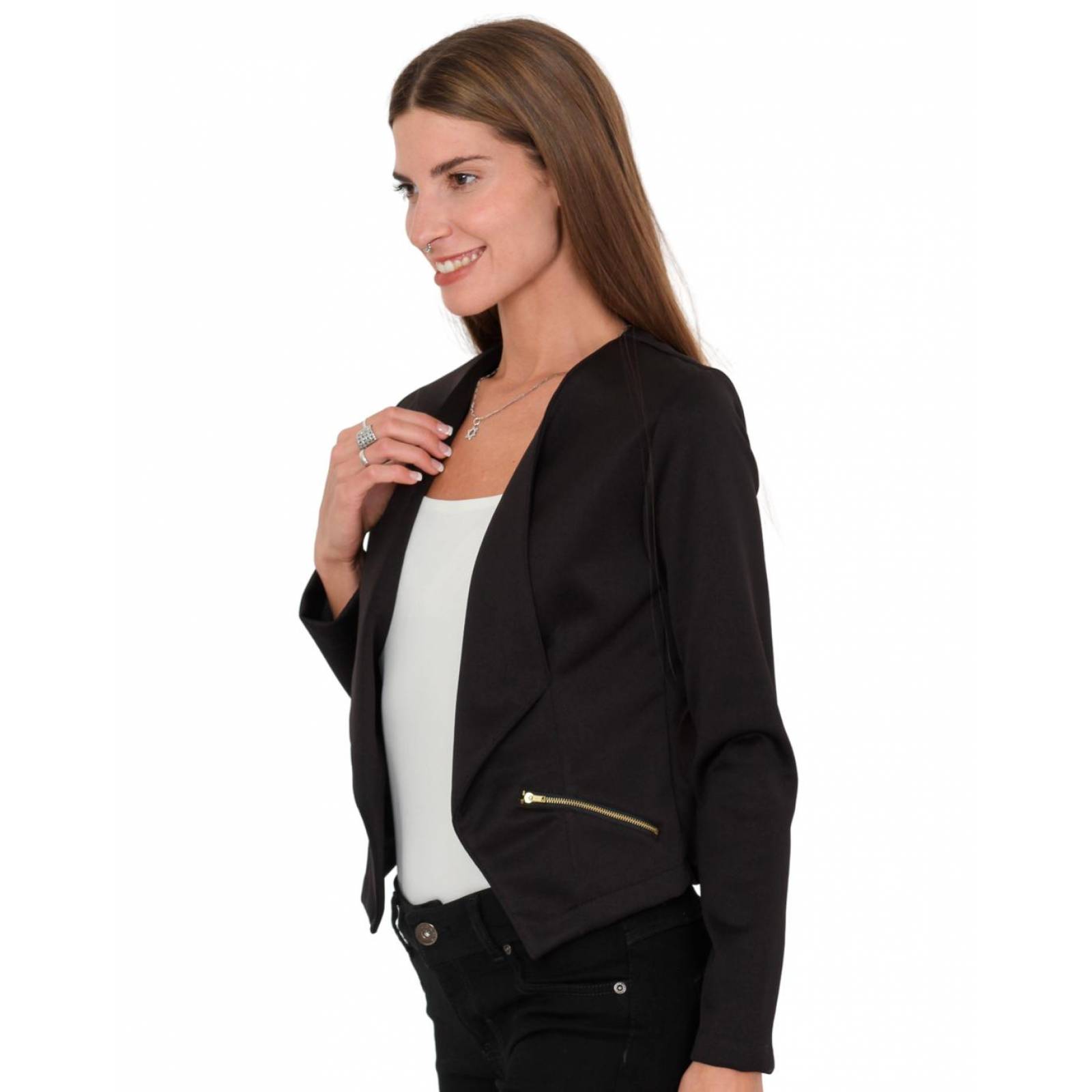 Saco Mujer Formal Blazer Negro Soviet 79300192