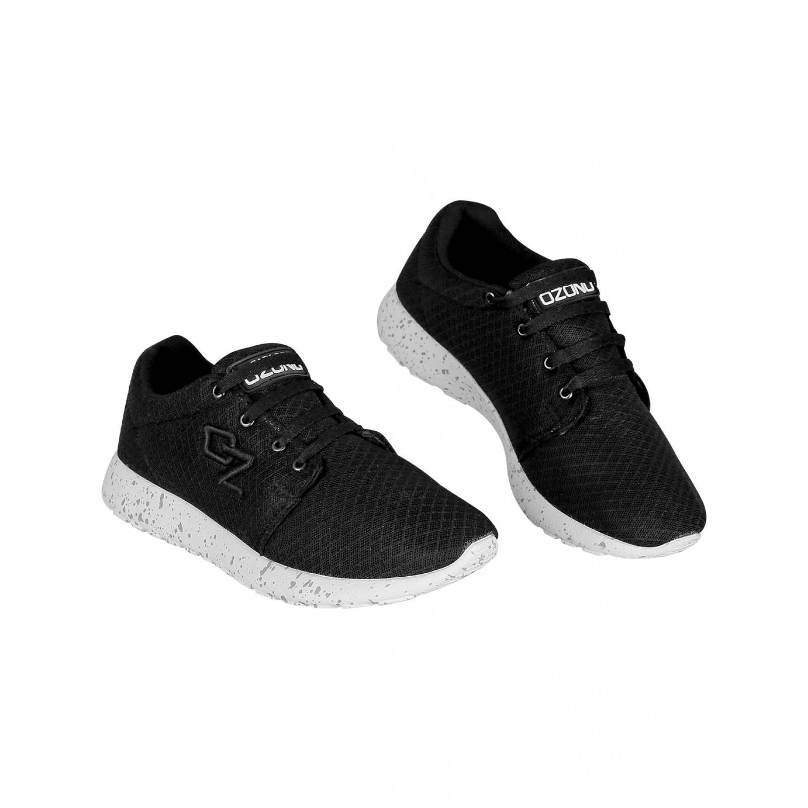 Tenis Moda Mujer Capa De Ozono Negro 00402512 Textil 