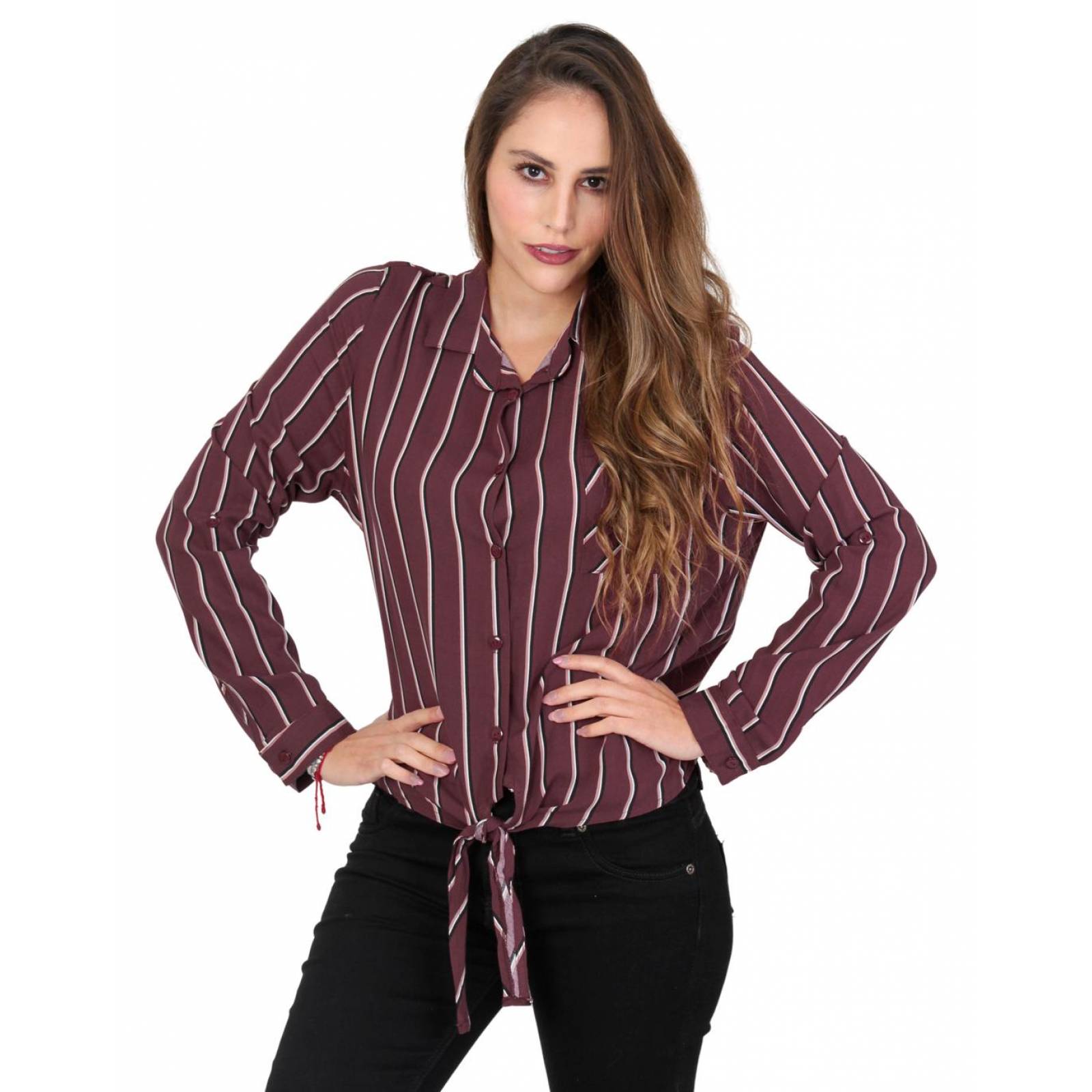 Blusa Mujer Salvaje Tentación Vino 75503302 Rayón 