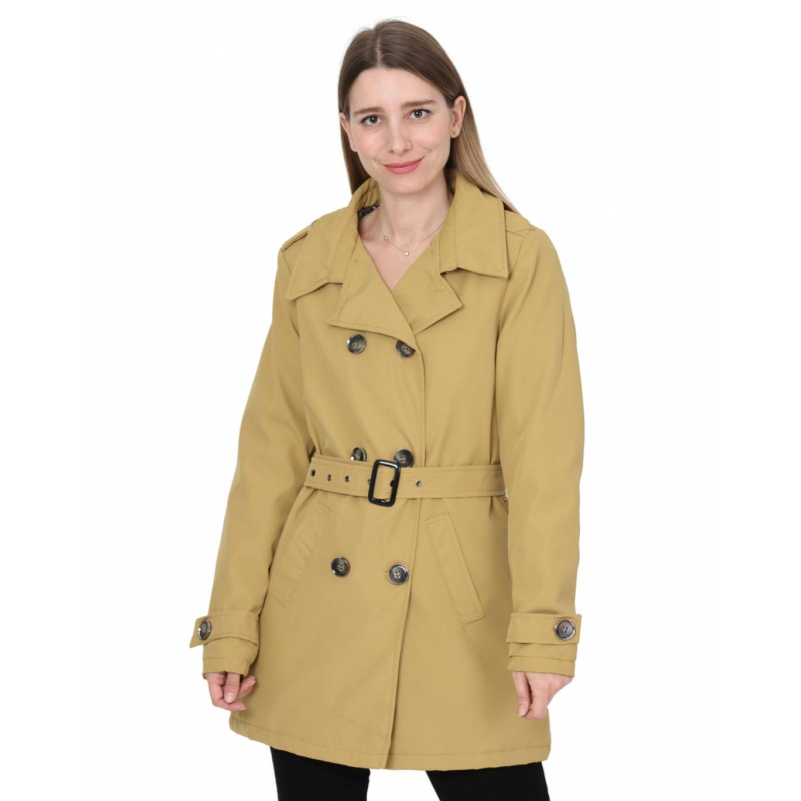 Abrigo Mujer Roosevelt Mostaza 50103662 Poliéster 