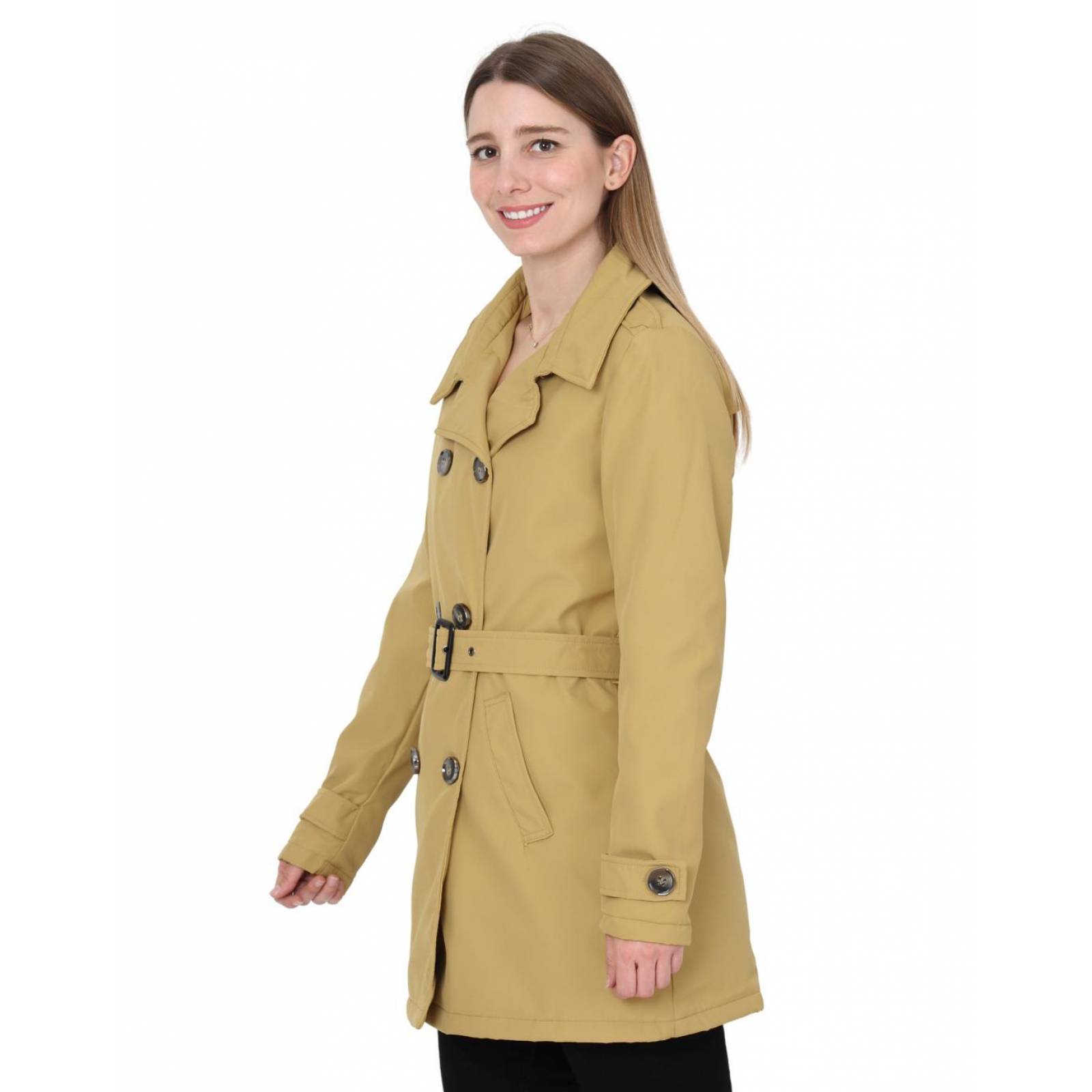Abrigo Mujer Roosevelt Mostaza 50103662 Poliéster 