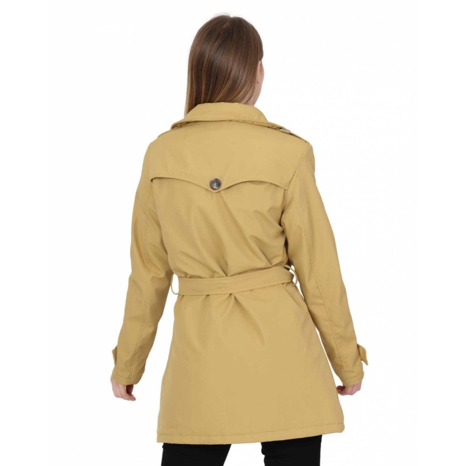 Abrigo Mujer Roosevelt Mostaza 50103662 Poliéster 