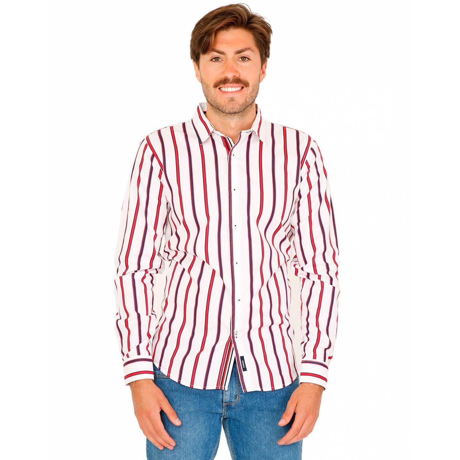 Camisa Casual Hombre Furor Blanco 62105161 Algodón