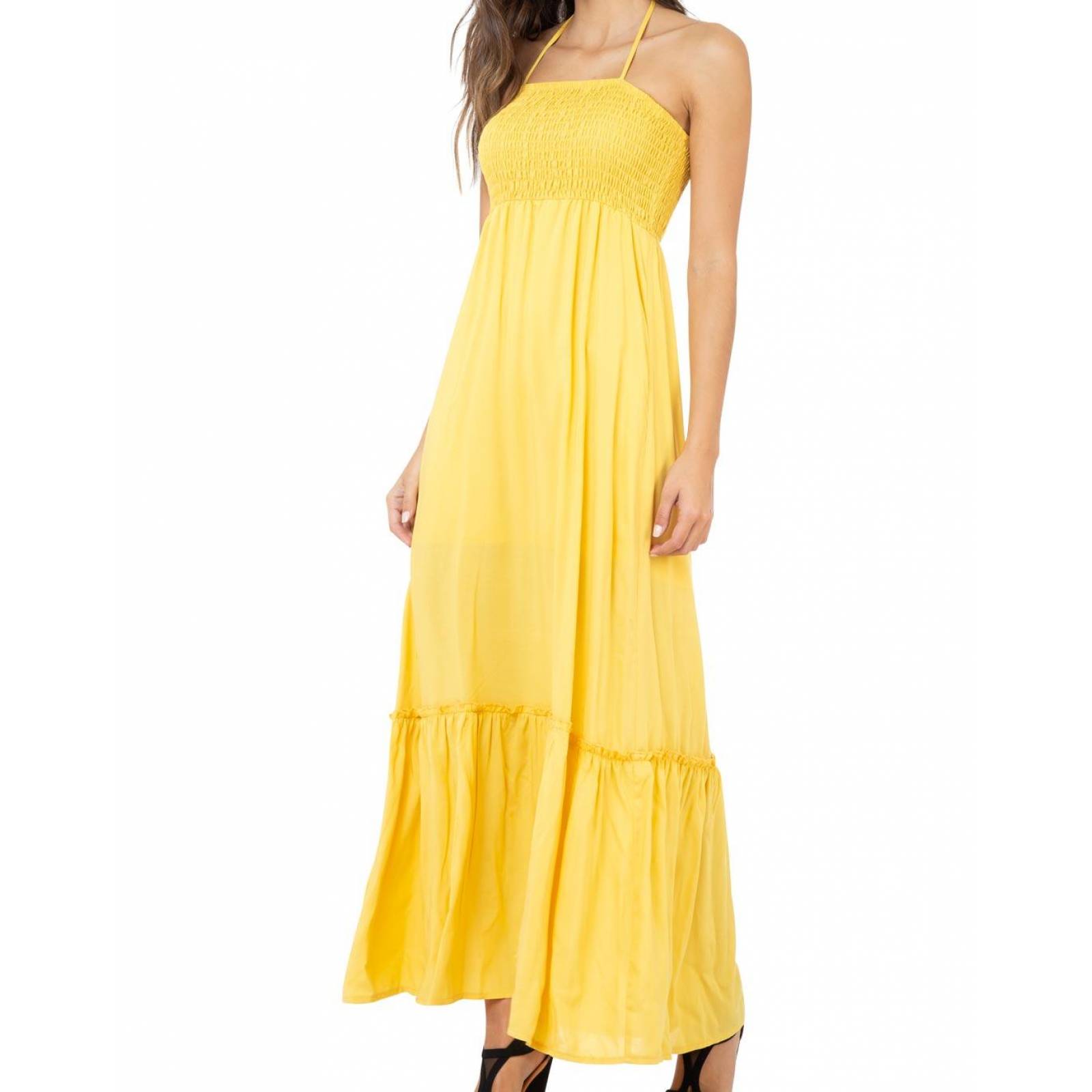 Vestido Mujer Salvaje Tentación Amarillo 64103427 Rayón 
