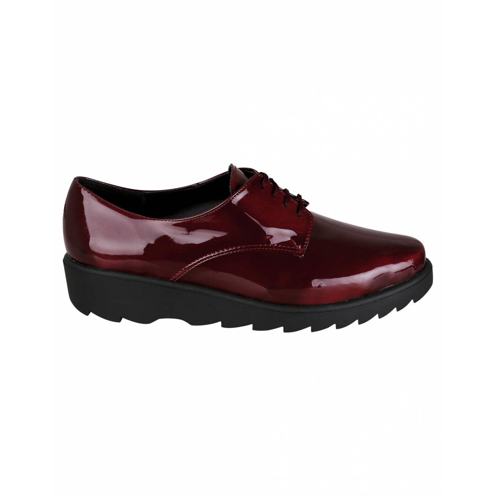 Zapato Casual Mujer Salvaje Tentación Vino 00303215 Tipo Charol 