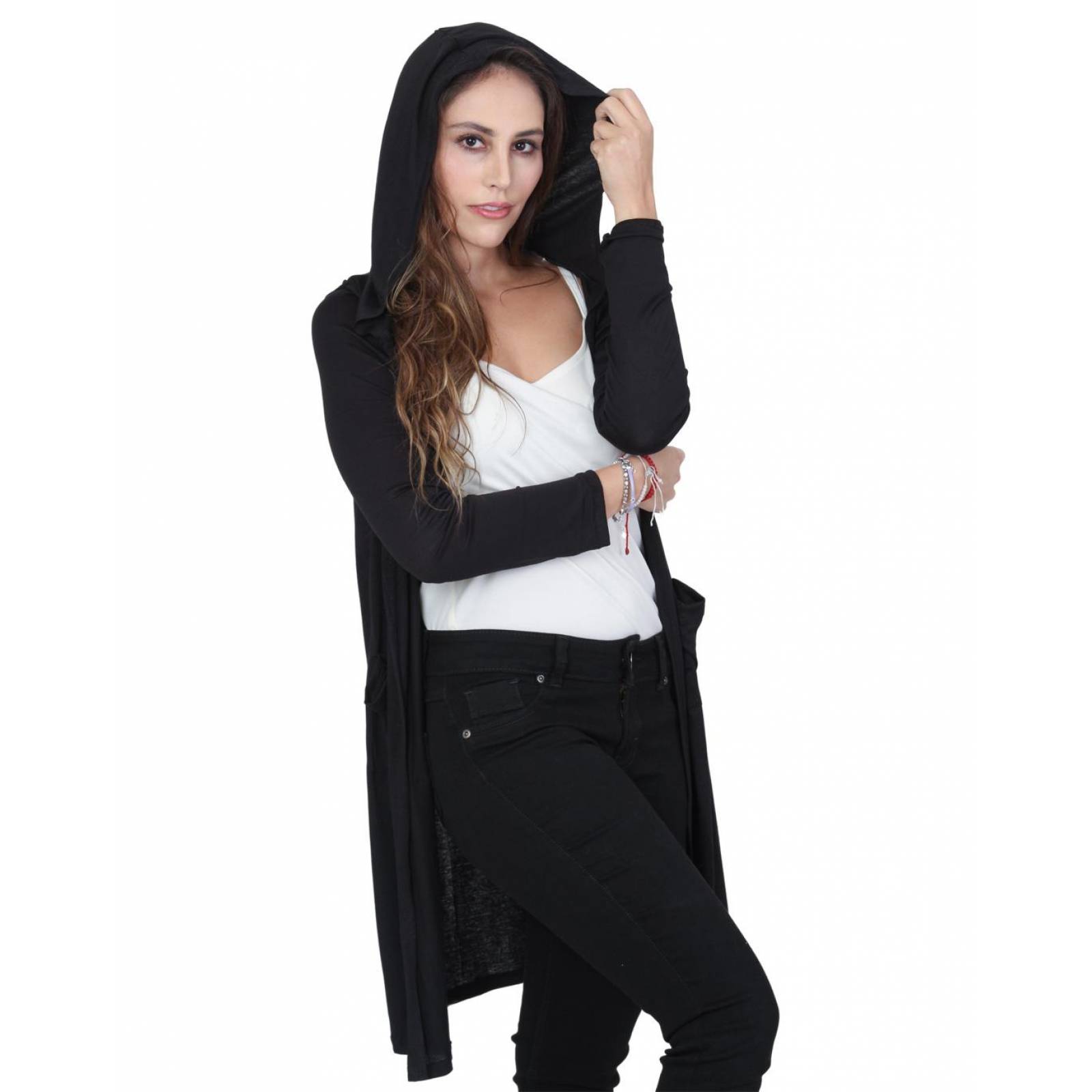 Saco Mujer Casual Cardigan Negro Stfashion 50003690 