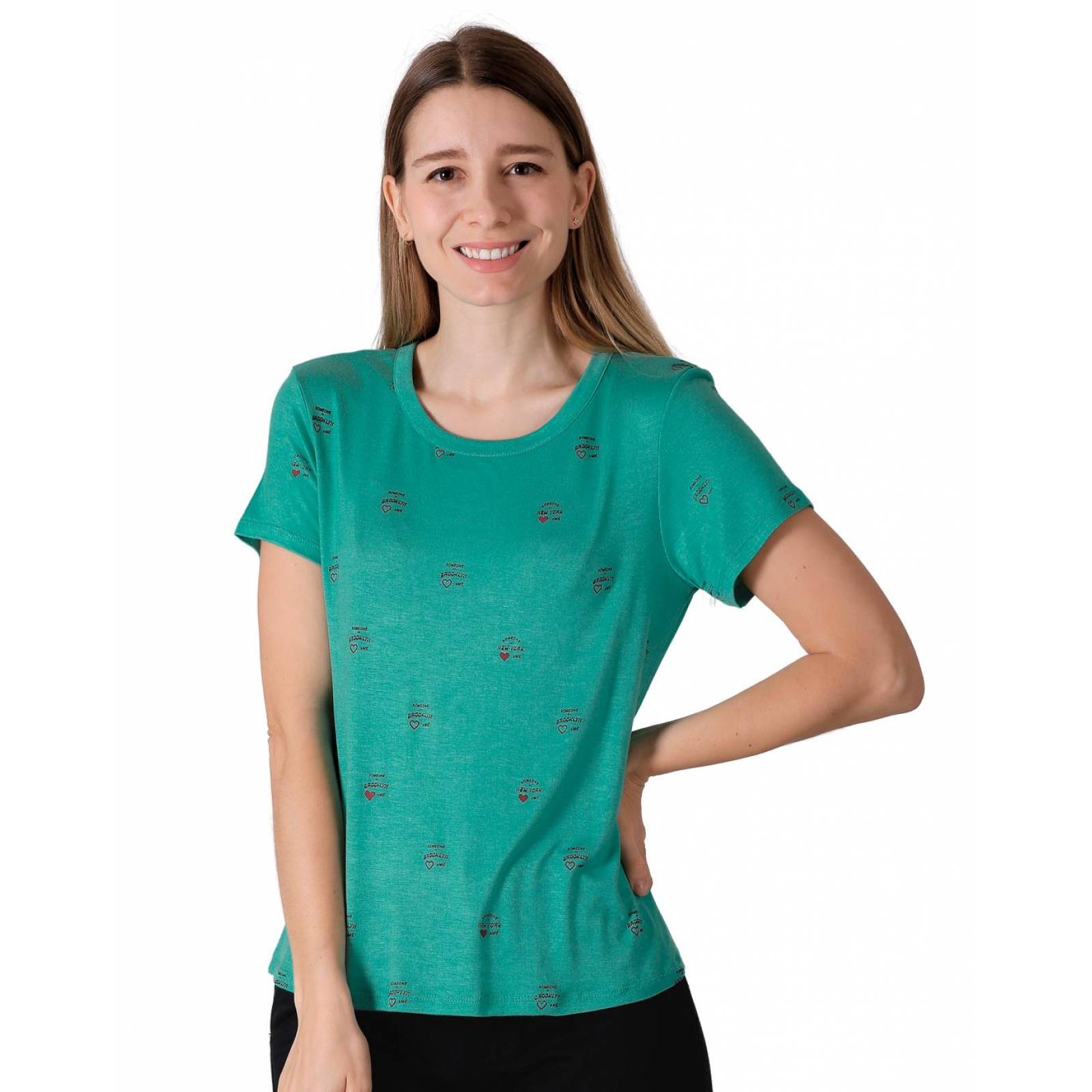 Playera Moda Mujer Stfashion Menta 50003801 Spandex 