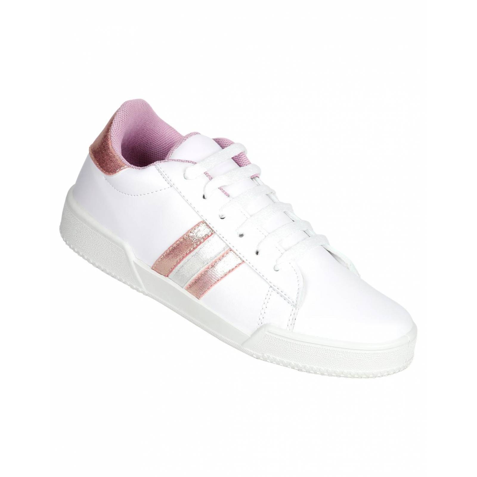 Tenis Moda Mujer Salvaje Tentación Blanco 23603401 Tacto Piel 