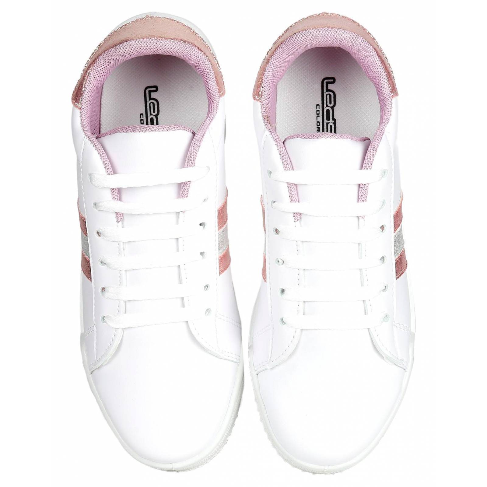Tenis Moda Mujer Salvaje Tentación Blanco 23603401 Tacto Piel 