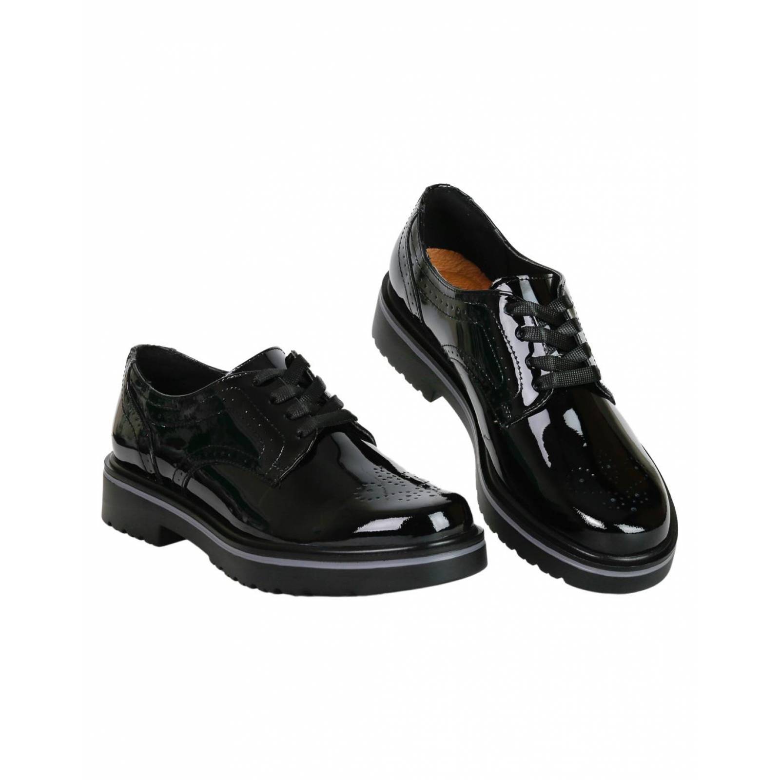 Zapato Casual Mujer Flexi Negro 02503502 Tipo Charol 