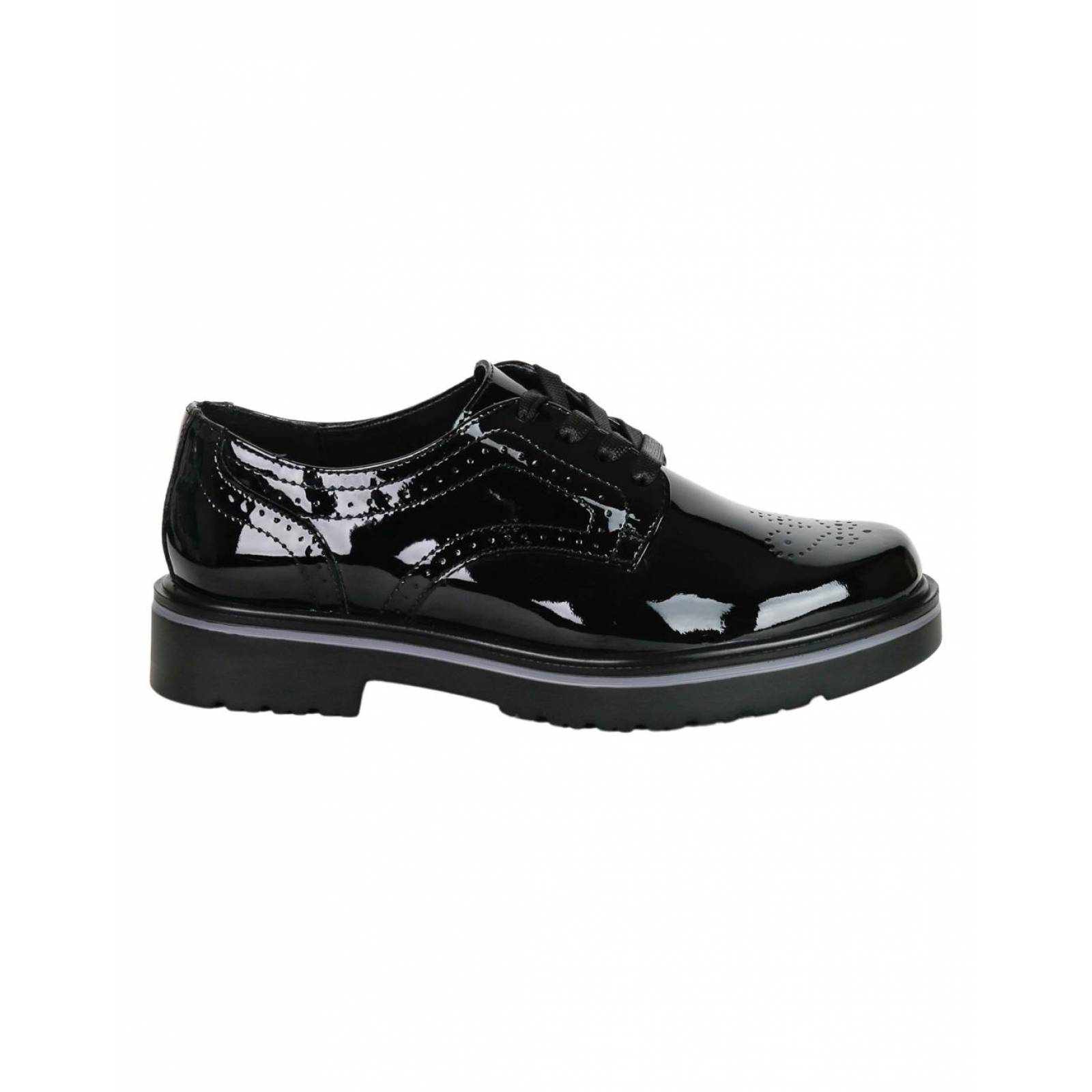 Zapato Casual Mujer Flexi Negro 02503502 Tipo Charol 