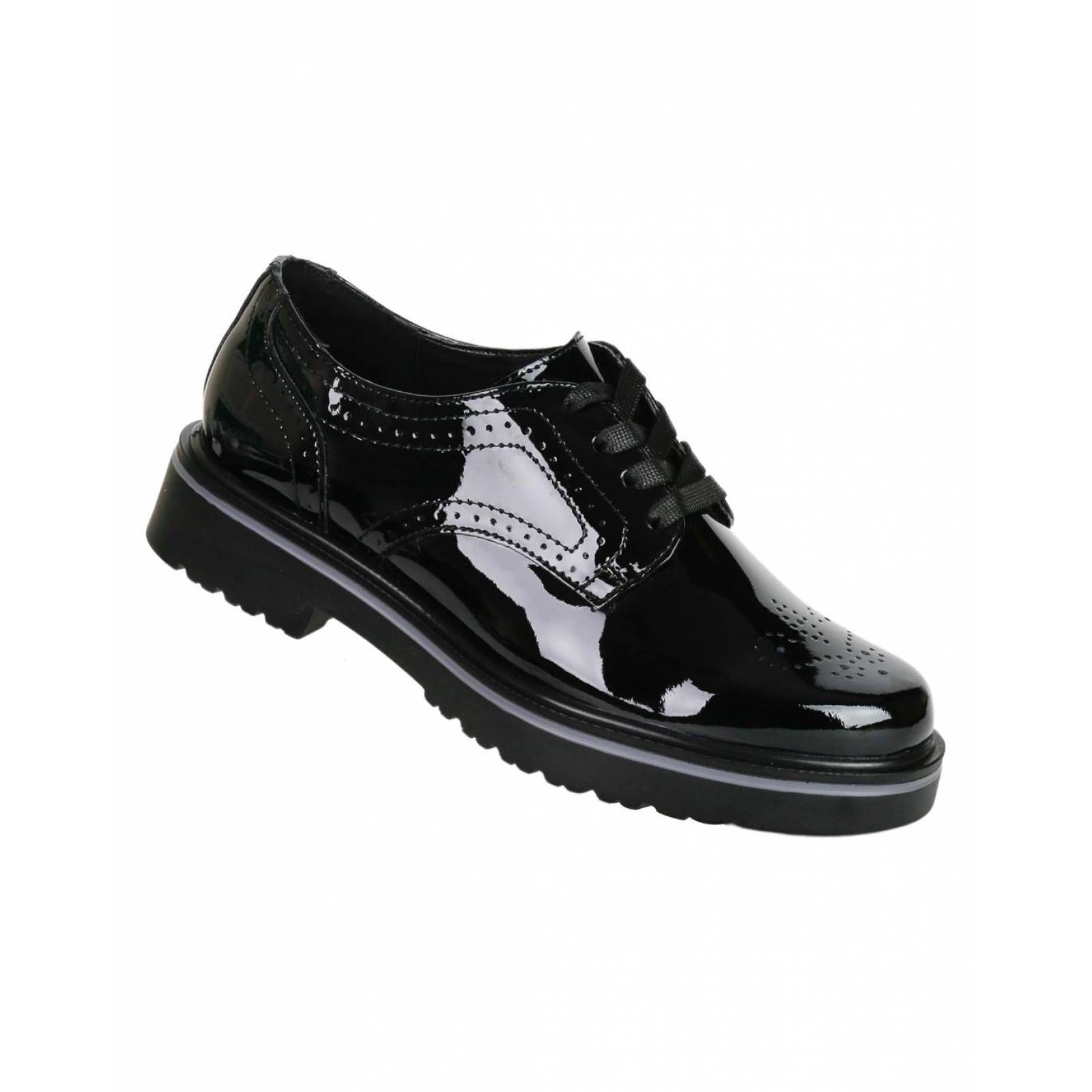 Zapato Casual Mujer Flexi Negro 02503502 Tipo Charol 