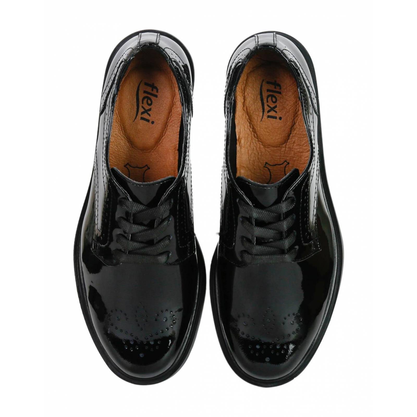 Zapato Casual Mujer Flexi Negro 02503502 Tipo Charol 