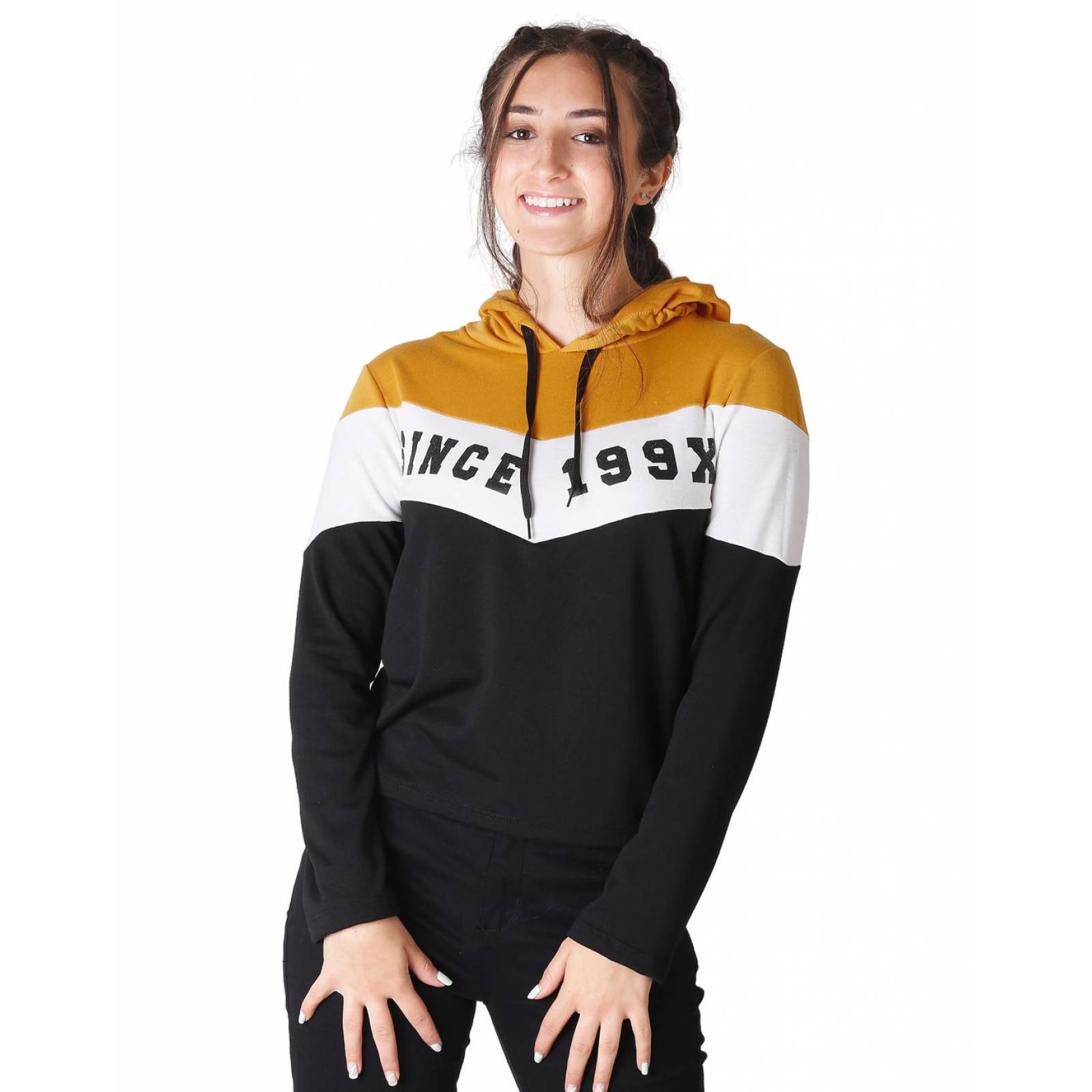 Sudadera mostaza mujer hot sale