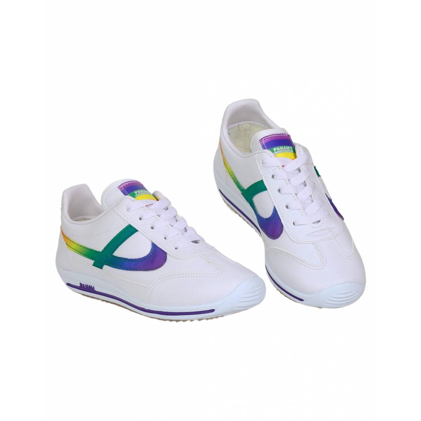 Tenis Moda Mujer Panam Blanco 15503511 Textil 
