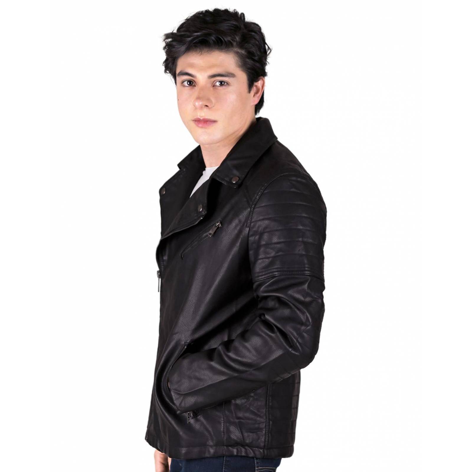 Chamarra Hombre Furor Negro 57704002 Vini Piel 