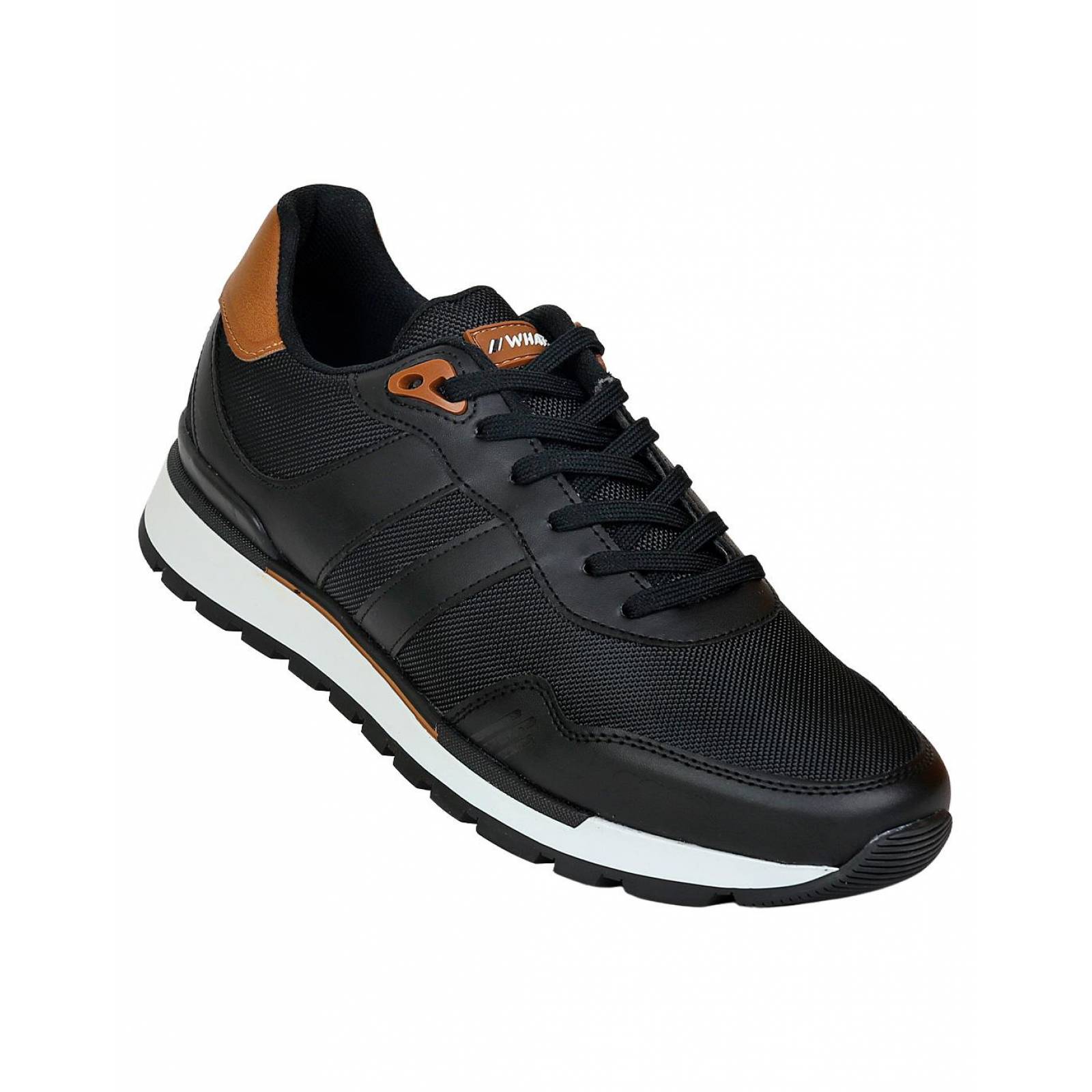 Tenis Moda Hombre WhatS Up Negro 06903546 Textil
