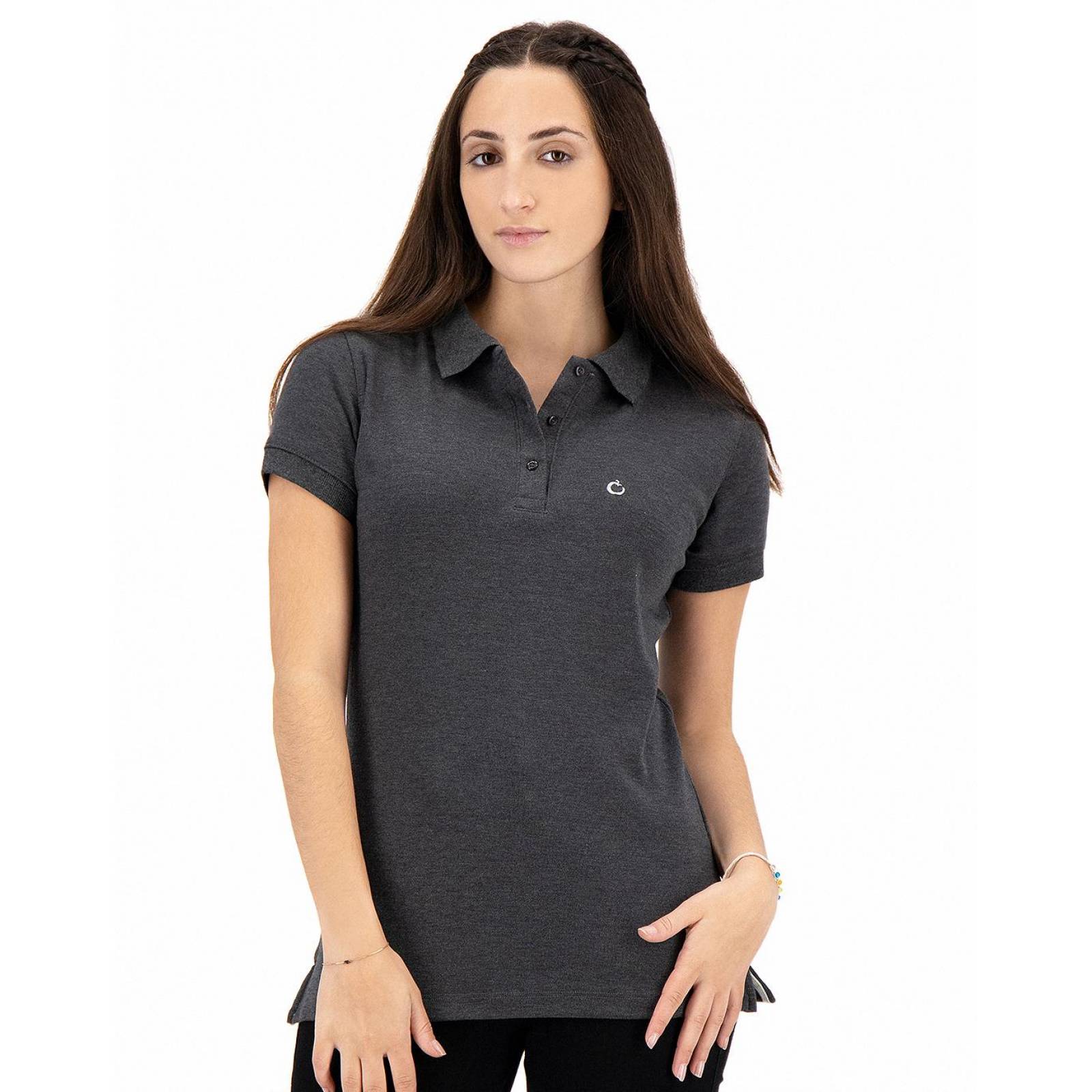 Playera Mujer Básico Polo Gris Stfashion 52603901
