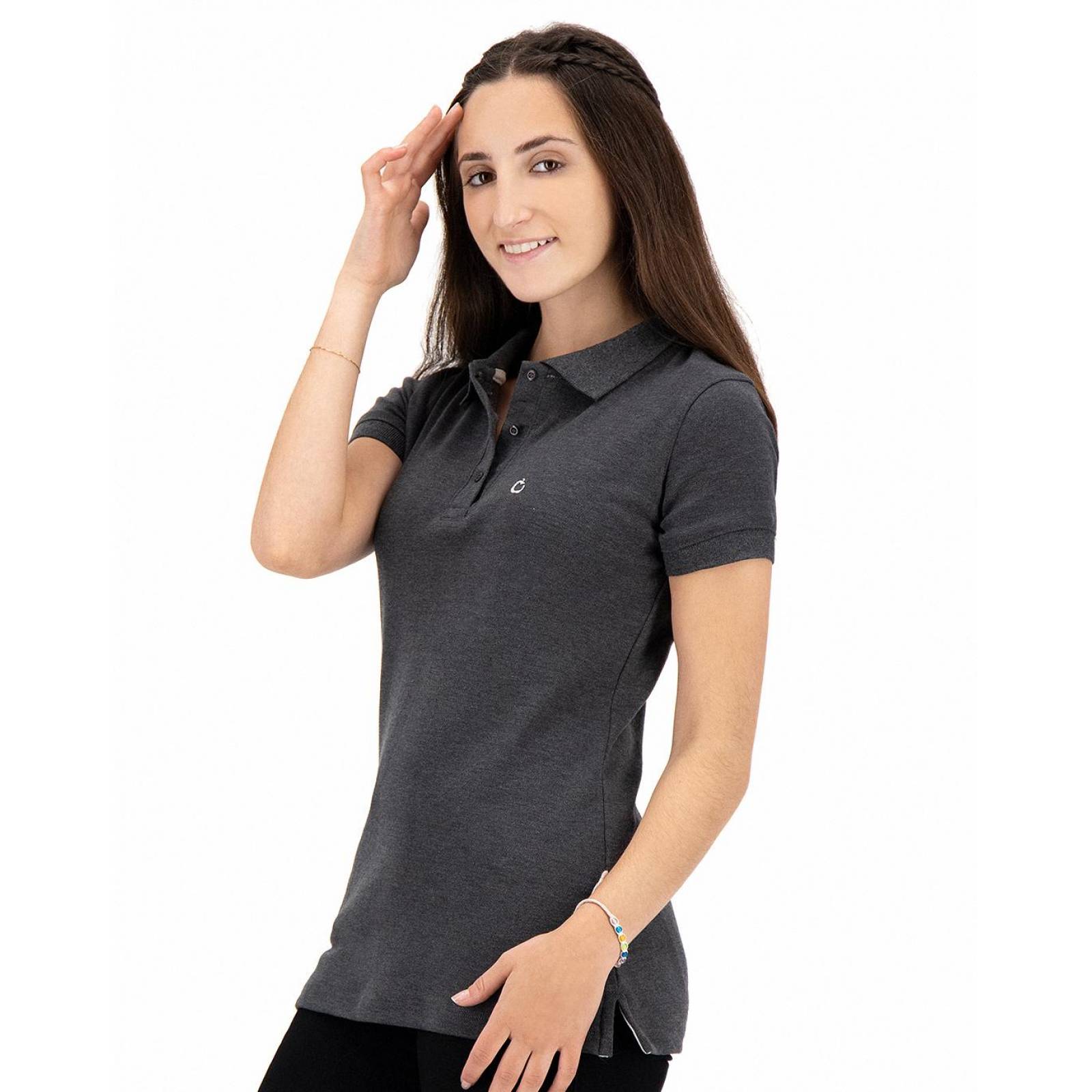 Playera Mujer Básico Polo Gris Stfashion 52603901
