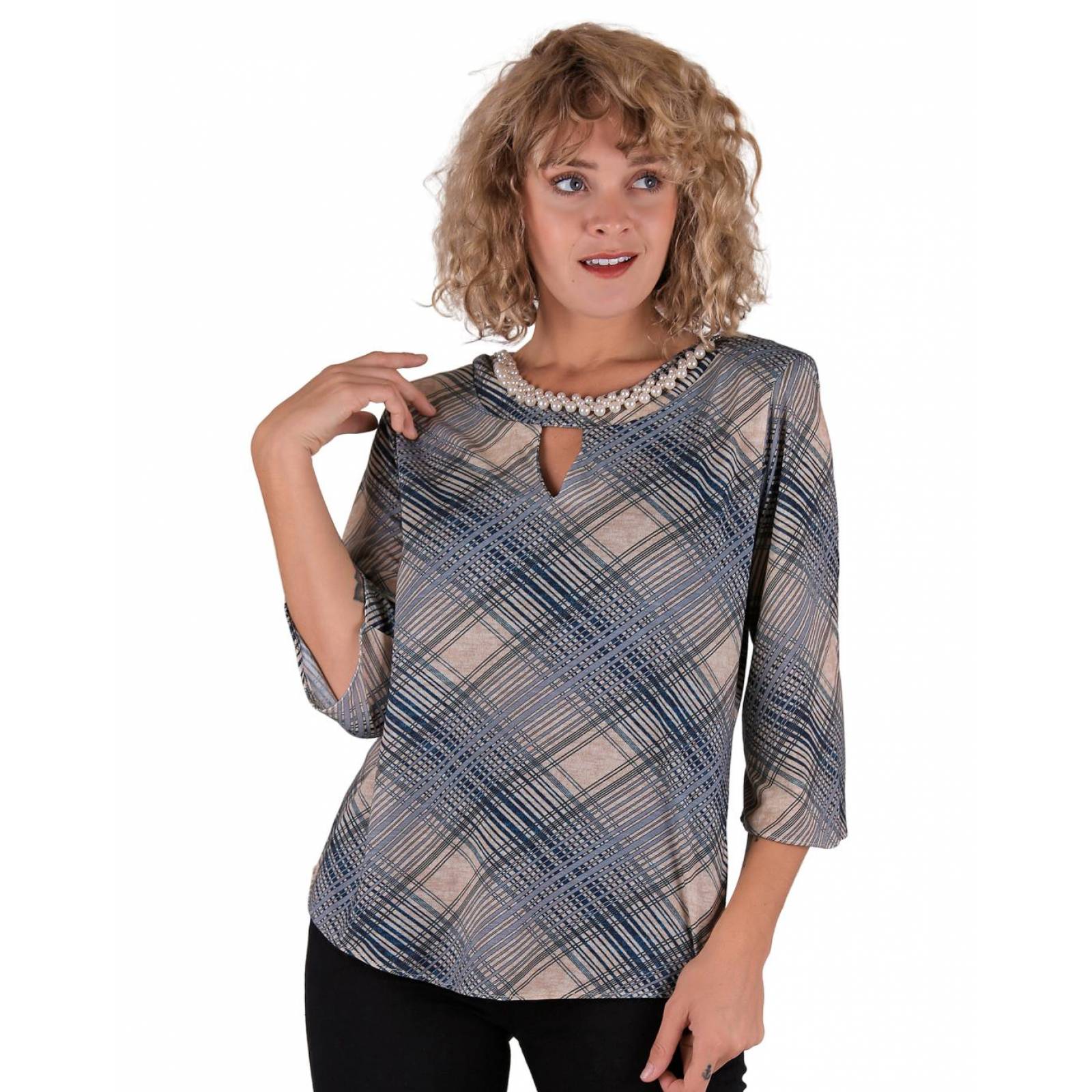 Blusa Mujer Paloma Beige 56404007 Spandex 