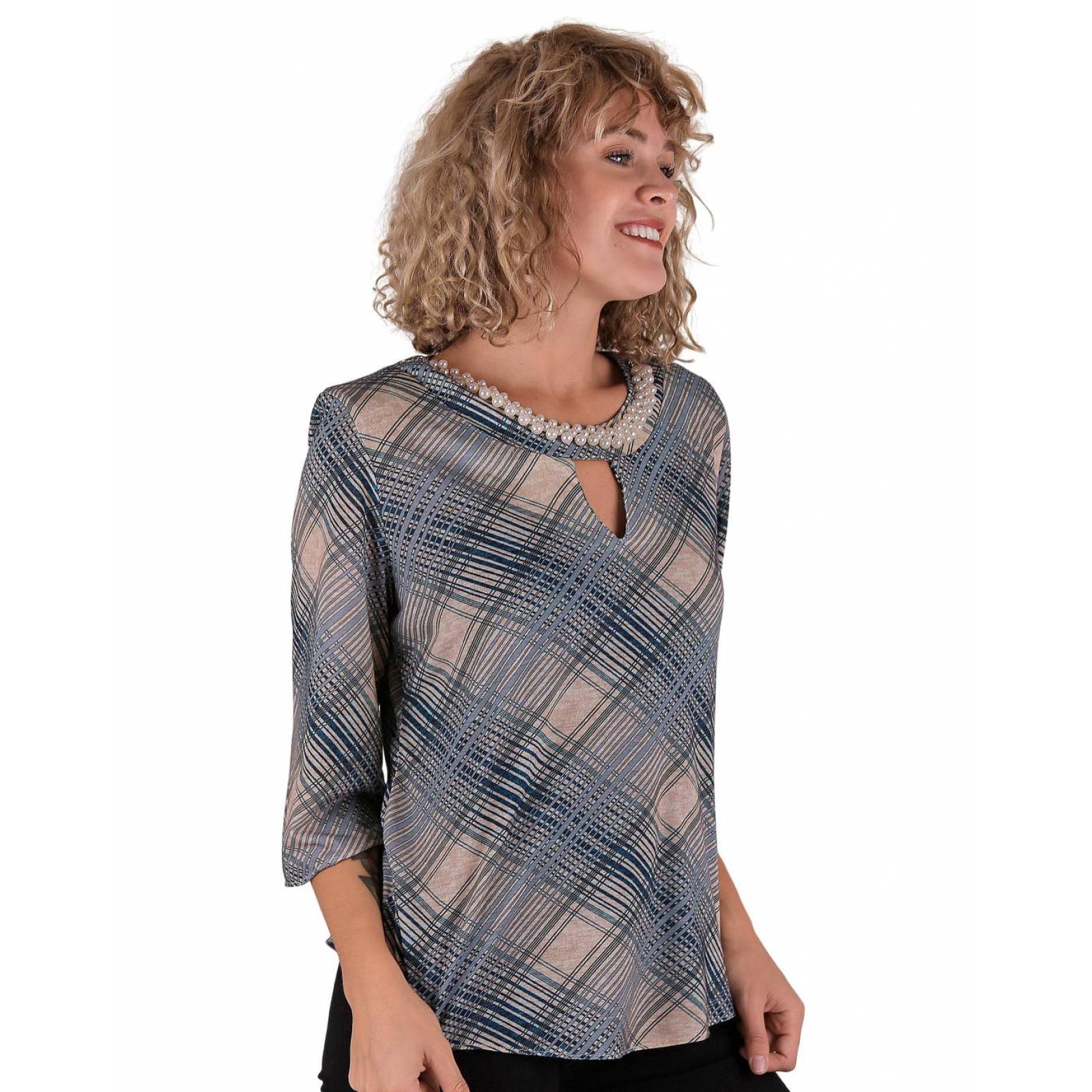 Blusa Mujer Paloma Beige 56404007 Spandex 