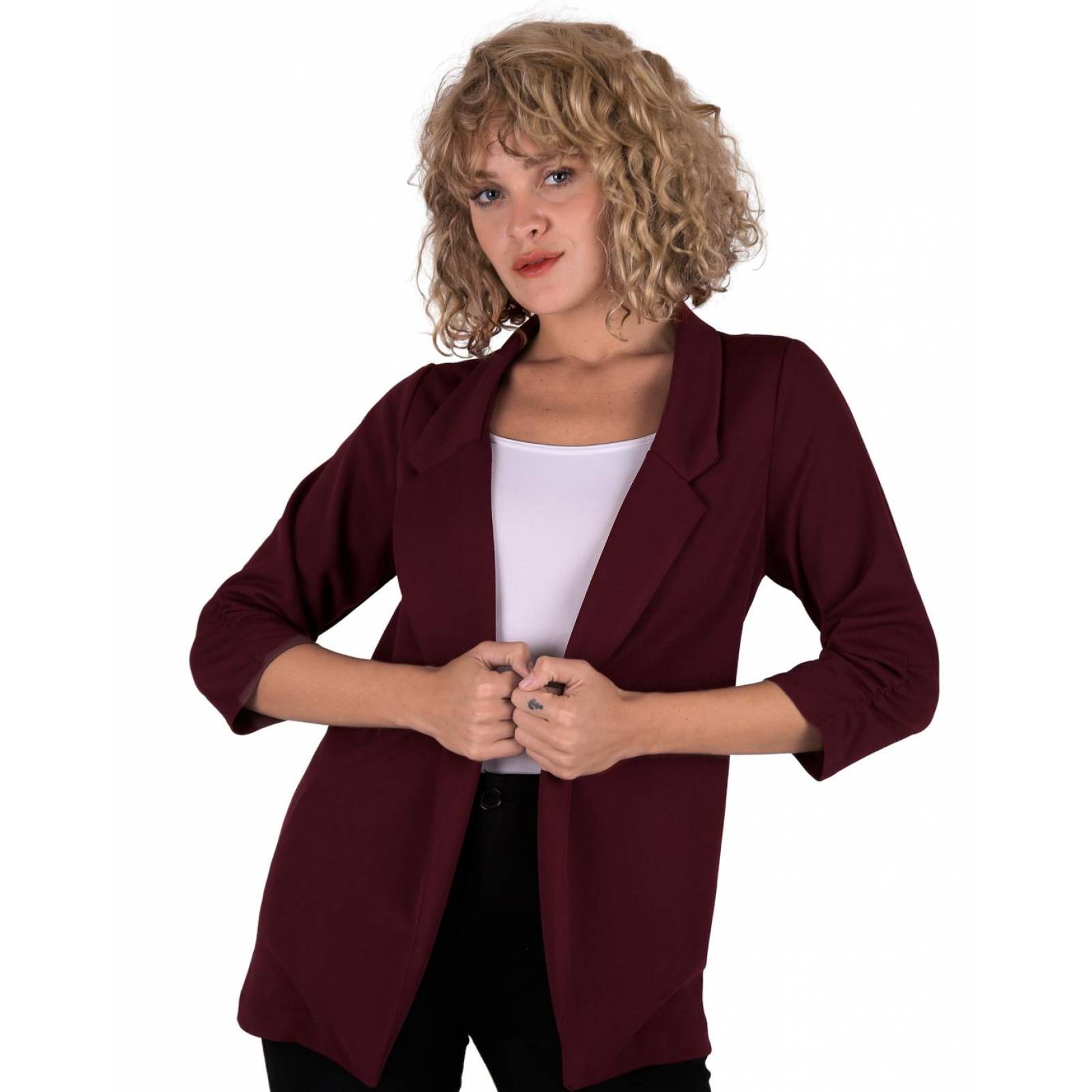 Saco Mujer Stfashion Vino 72904005 Spandex 