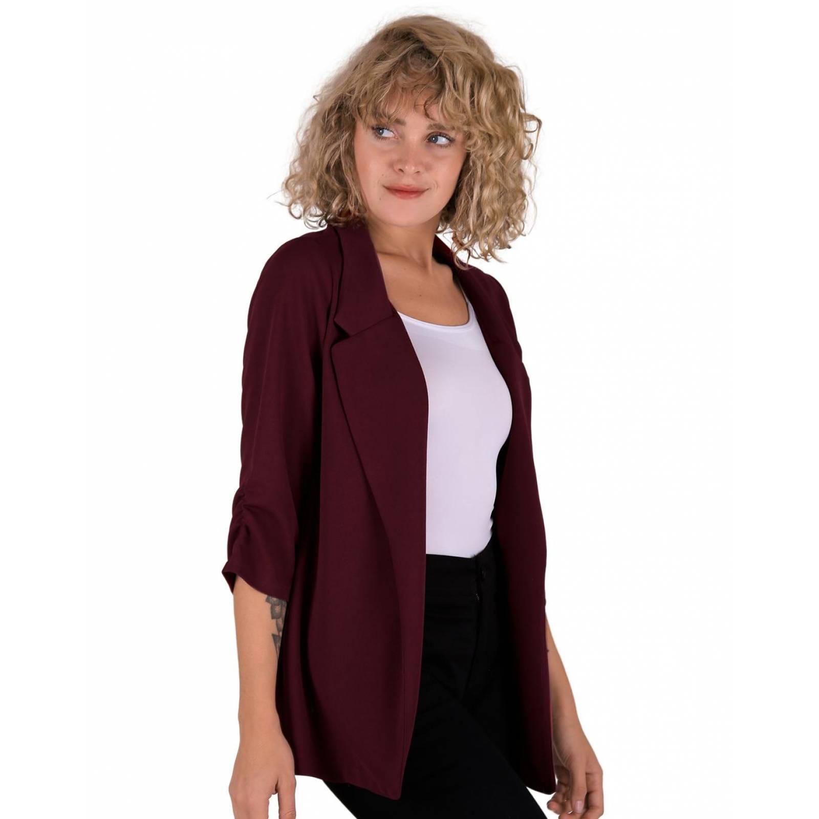 Saco Mujer Stfashion Vino 72904005 Spandex 