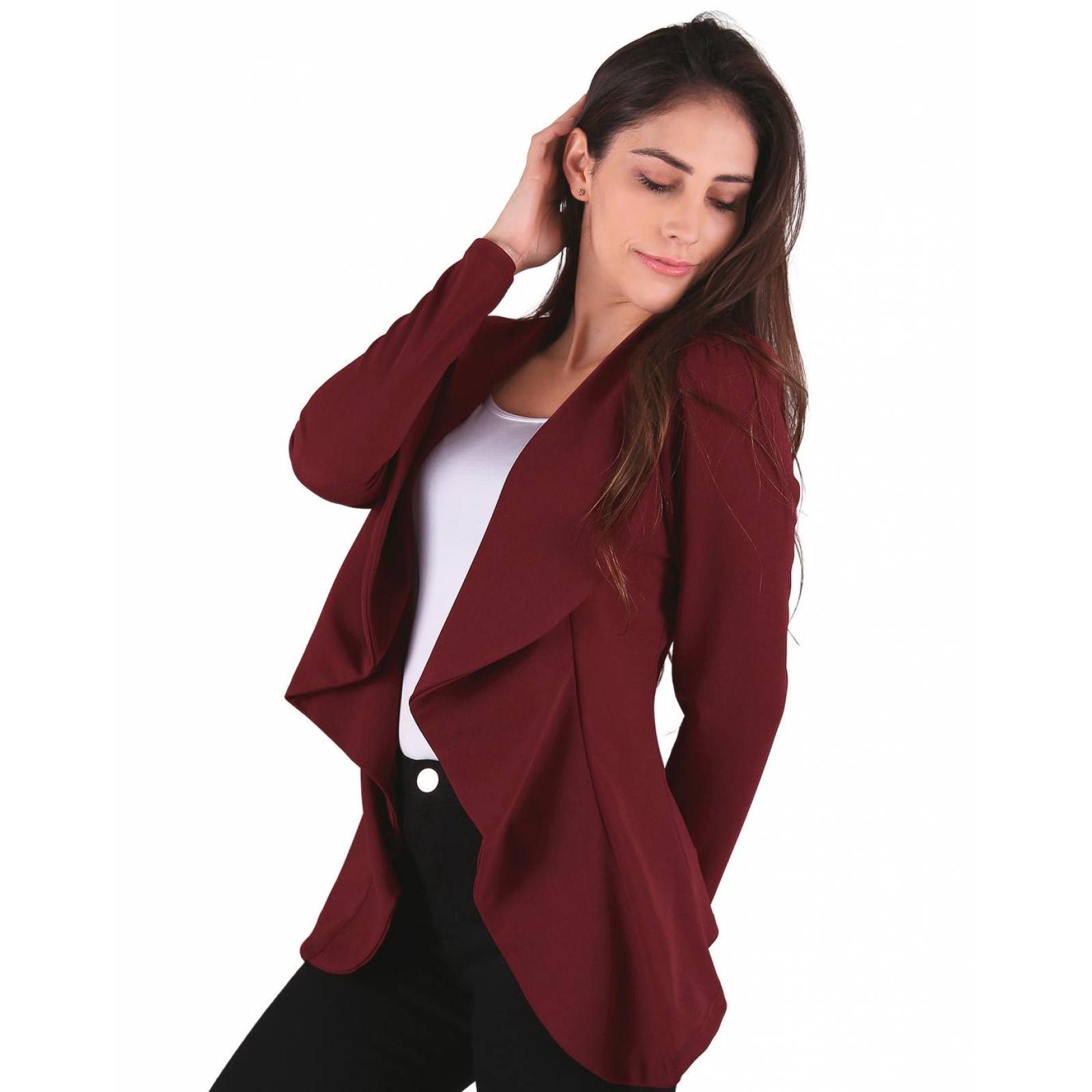 Saco Mujer Casual Cardigan Vino Stfashion 72604055 