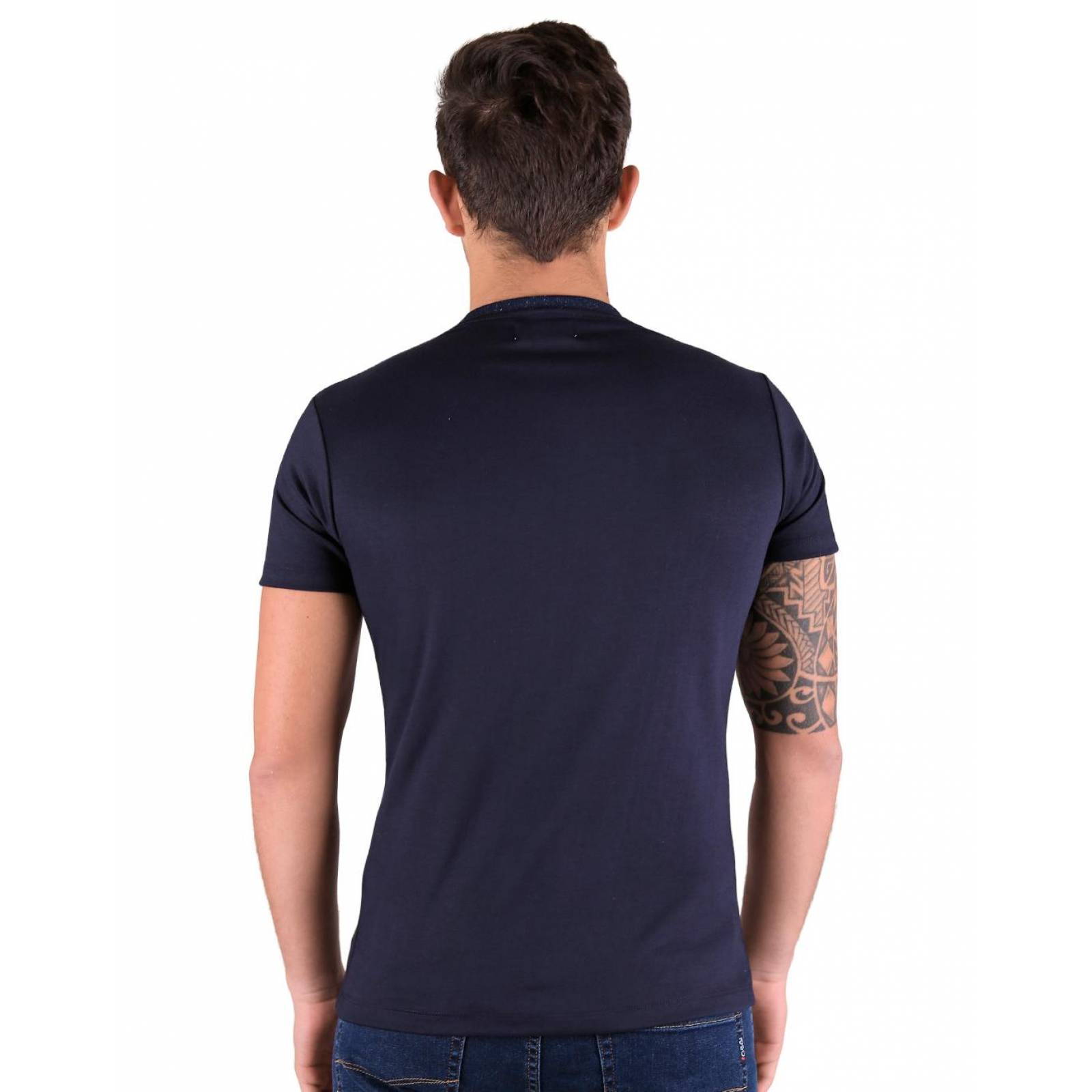 Playera Moda Hombre Stfashion Azul 73404015 Algodón 