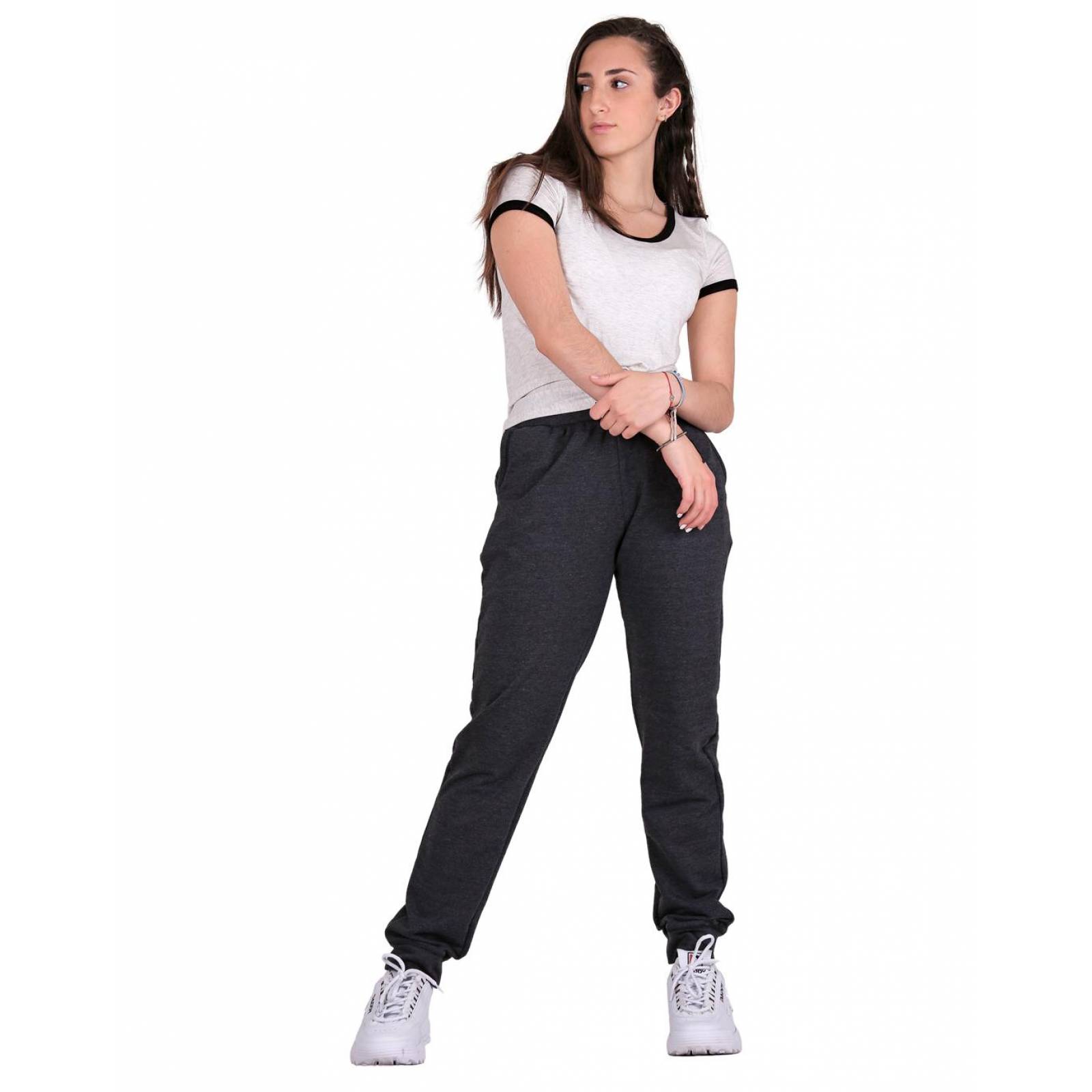 Pants Mujer Deportivo Jogger Gris Optima 56504205 