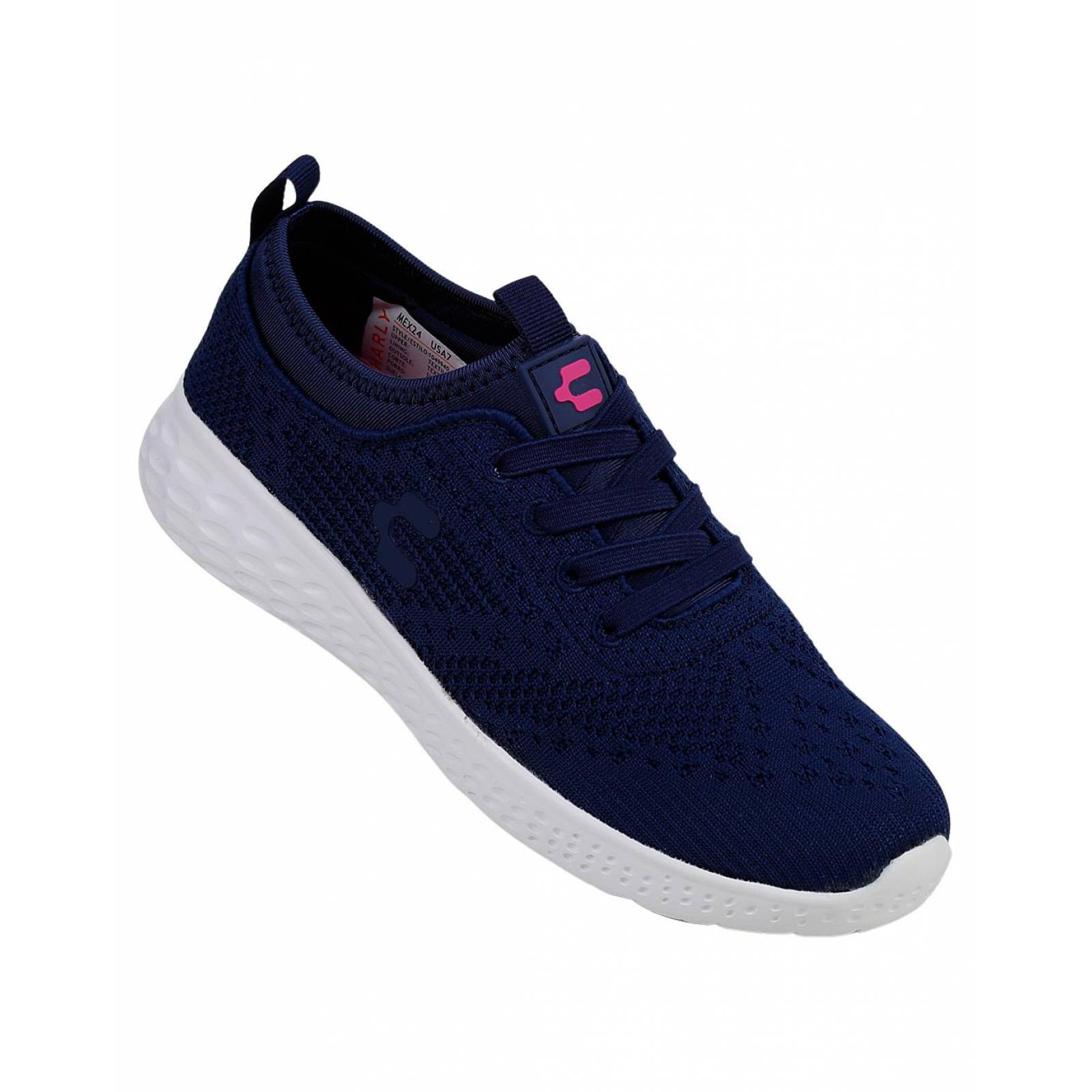 Tenis Moda Mujer Charly Azul 02303605 Textil 