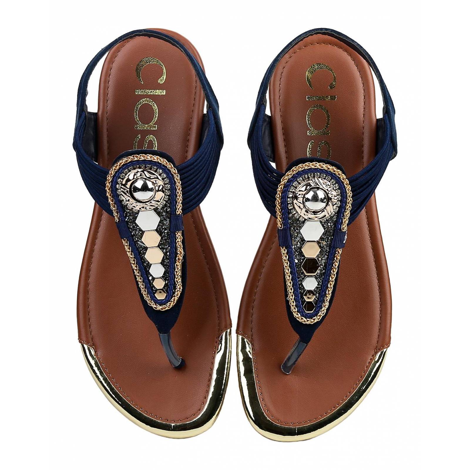 Sandalias para Dama Salvaje Tentación Azul 06903616 Tacto Piel 