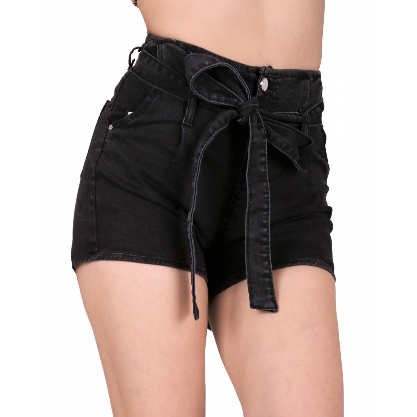 Short Mujer Stfashion Negro 52304206 Mezclilla Stretch