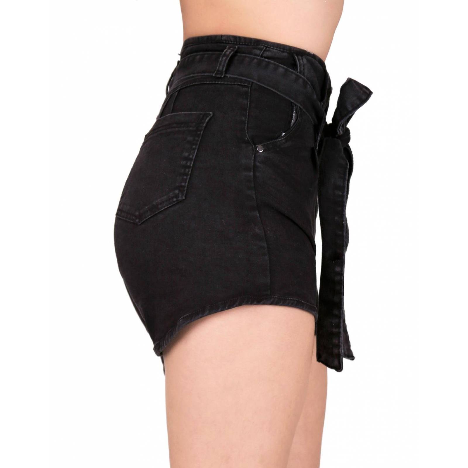 Short Mujer Stfashion Negro 52304206 Mezclilla Stretch