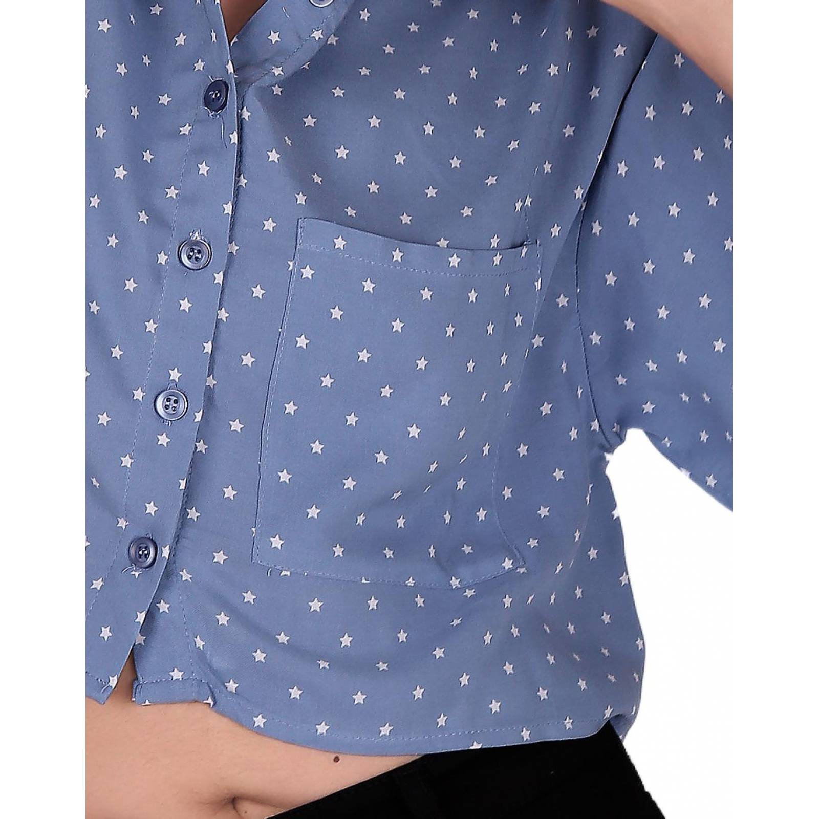 Blusa Juvenil Mujer Stfashion Azul 60404206 Rayón 