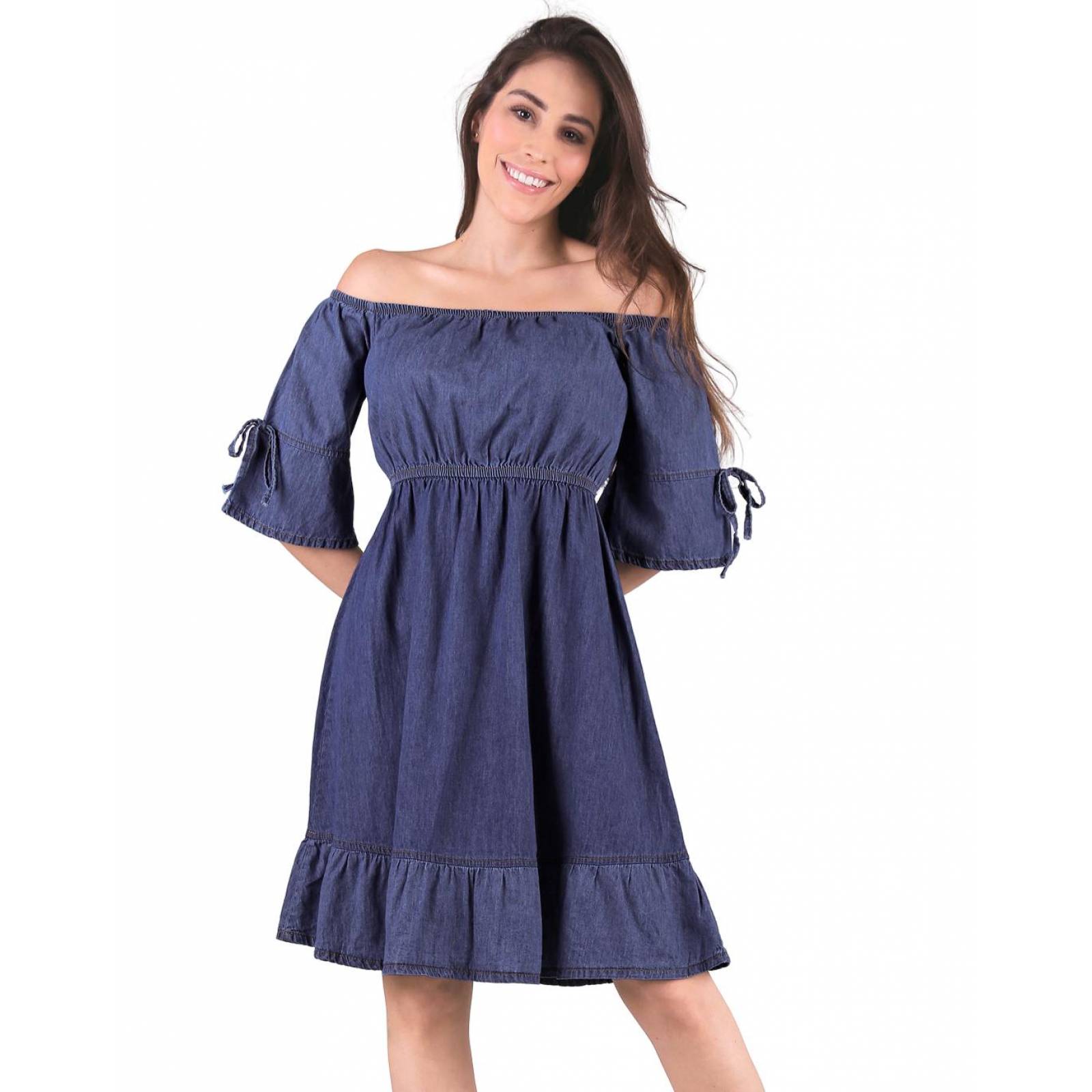 Vestido casual de mezclilla hot sale